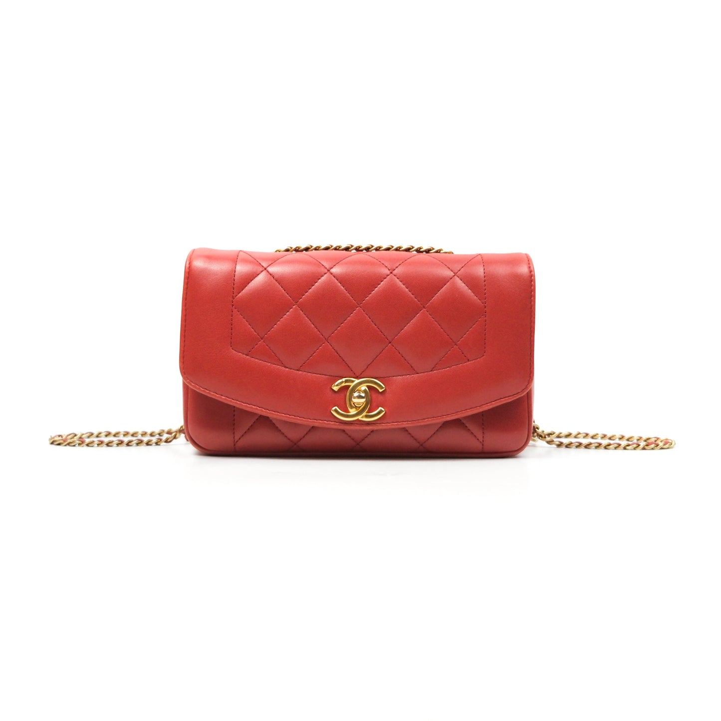 Chanel Diana Reissue Brick Red Gold Hardware