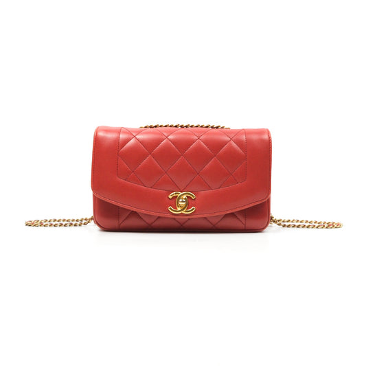 Chanel Diana Reissue Brick Red Gold Hardware