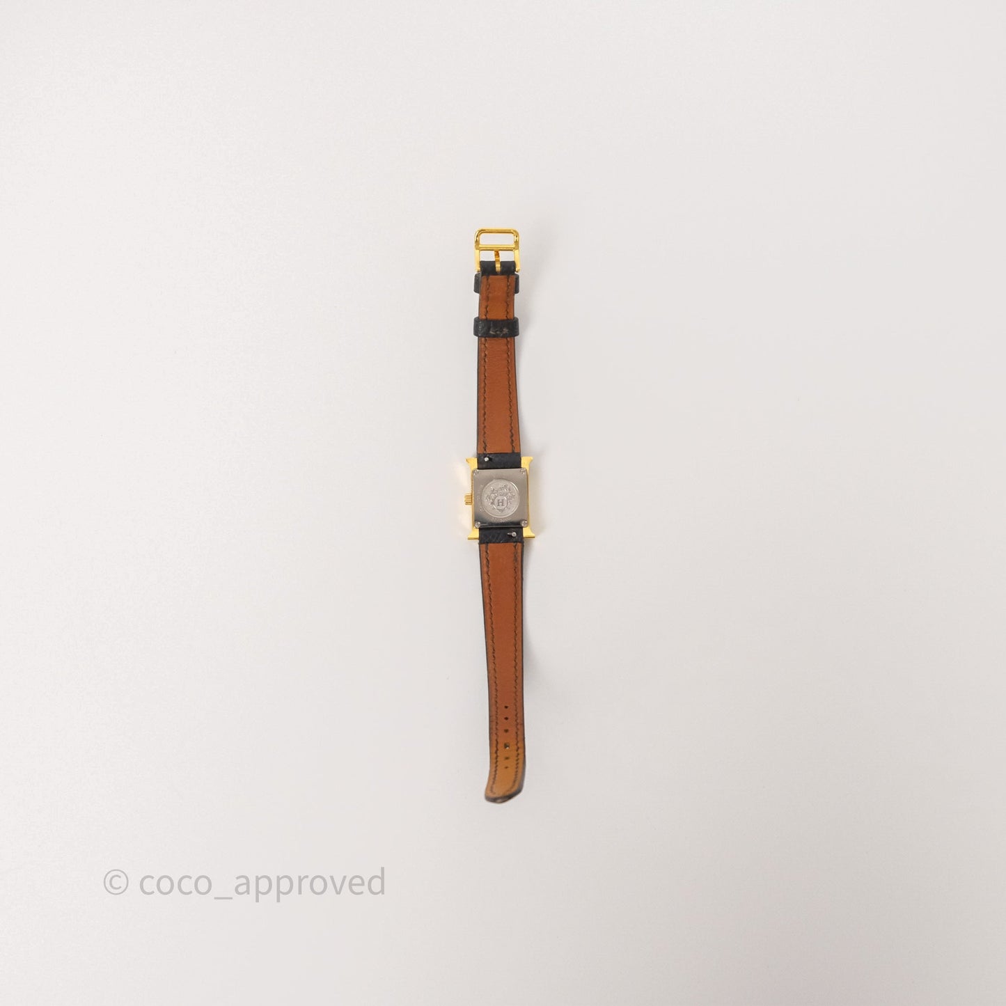 Hermès Heure H TPM Watch Black & Gold Epsom Gold Hardware