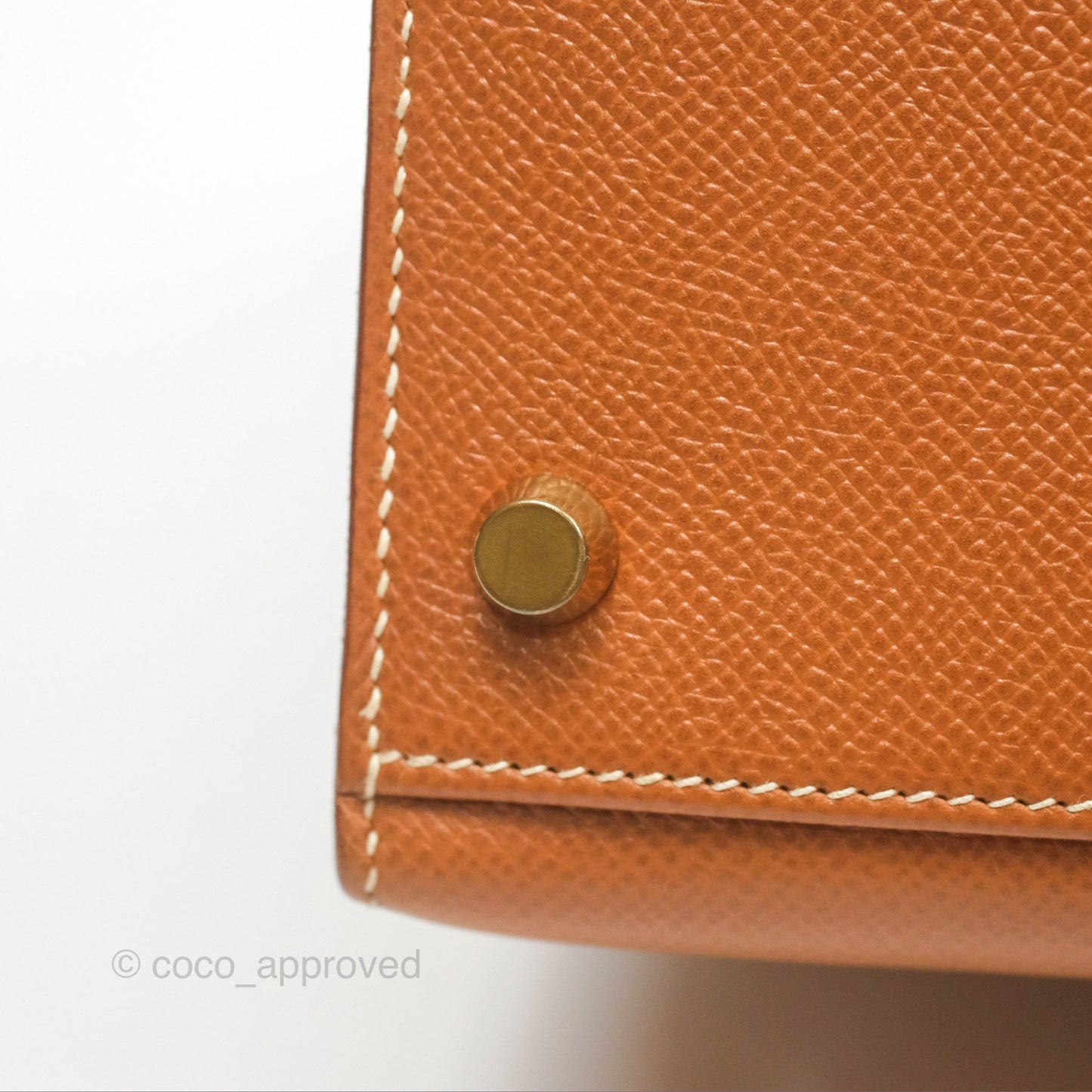 Hermès Kelly 32 Sellier Gold Epsom Gold Hardware