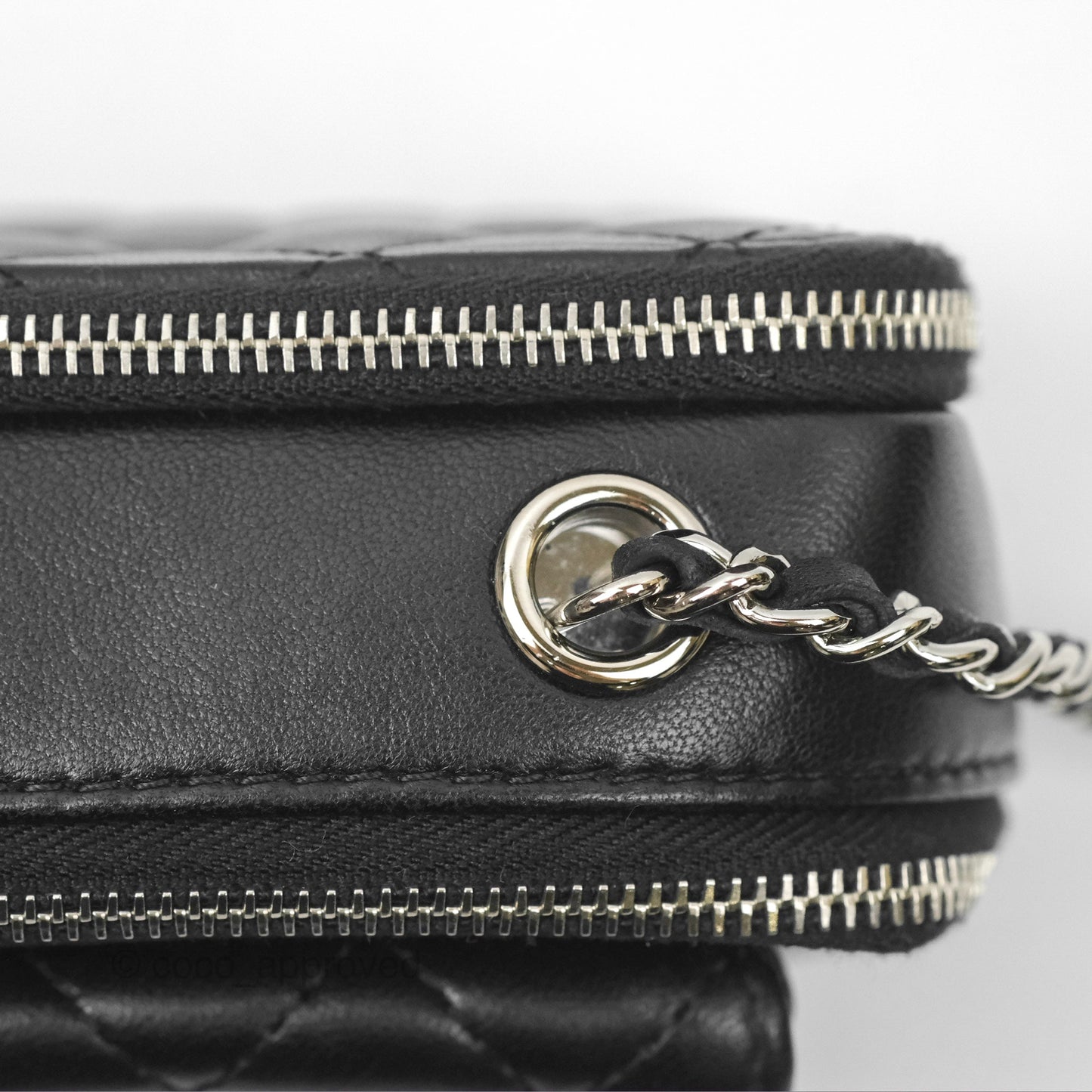 Chanel Small Pocket Box Camera Case Black Lambskin Silver Hardware