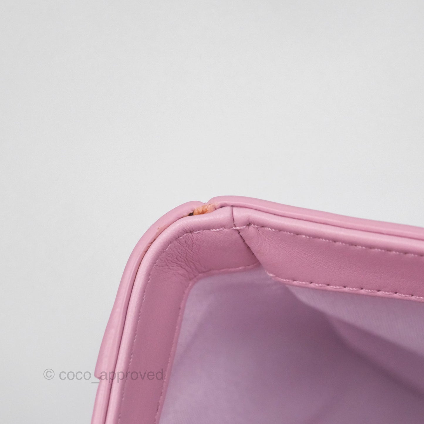 Chanel Stitched Ring My Bag Flap Crossbody Pink Calfskin Silver Hardware