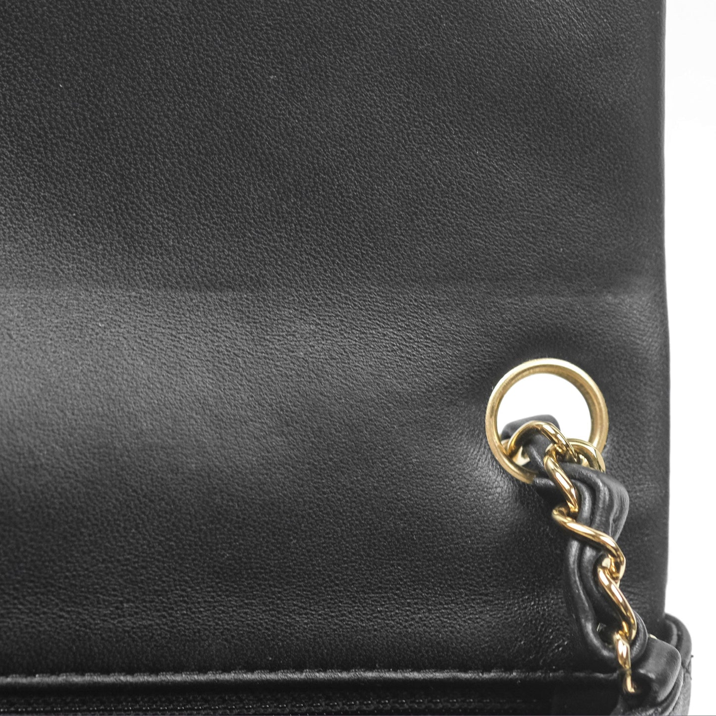Chanel Mini Square Flap Bag Quilted Black Lambskin Gold Hardware