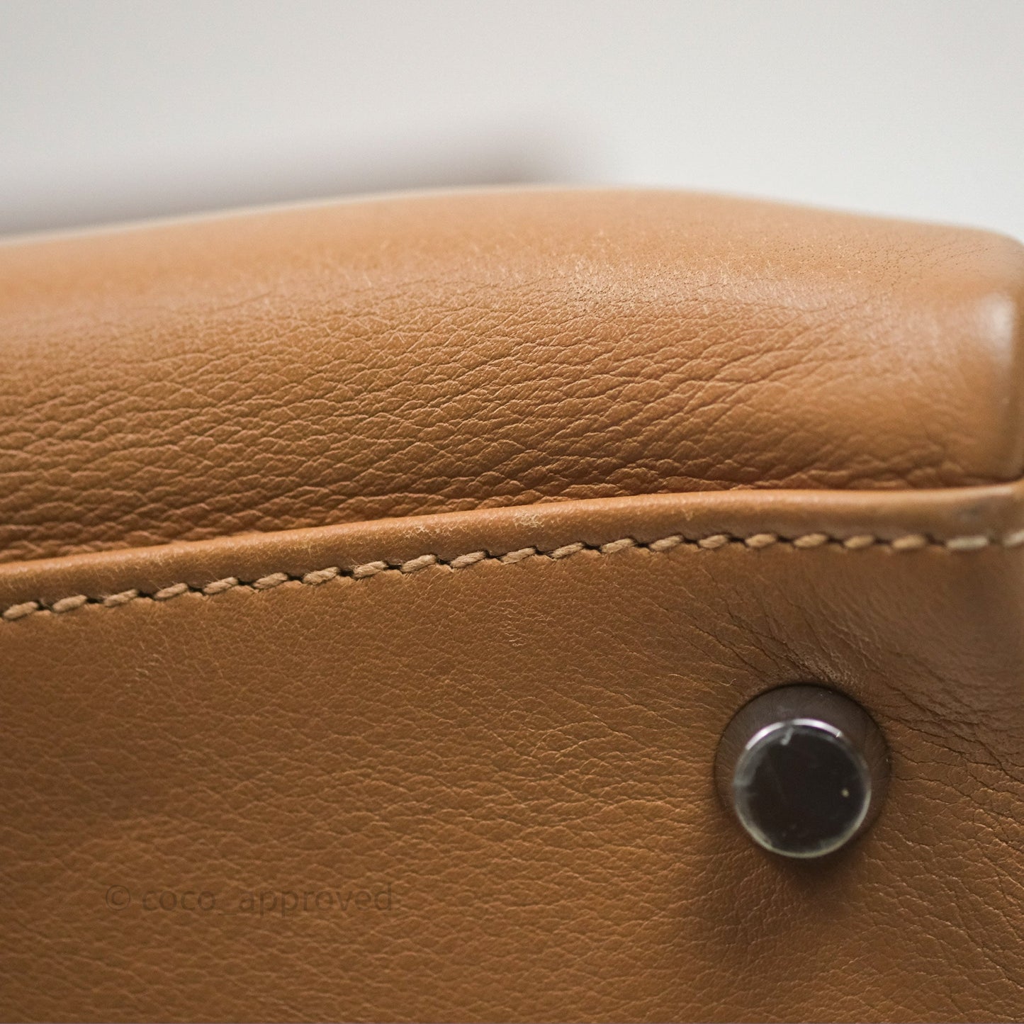Hermès Kelly 35 Retourne Chai 0M Evercolor Palladium Hardware