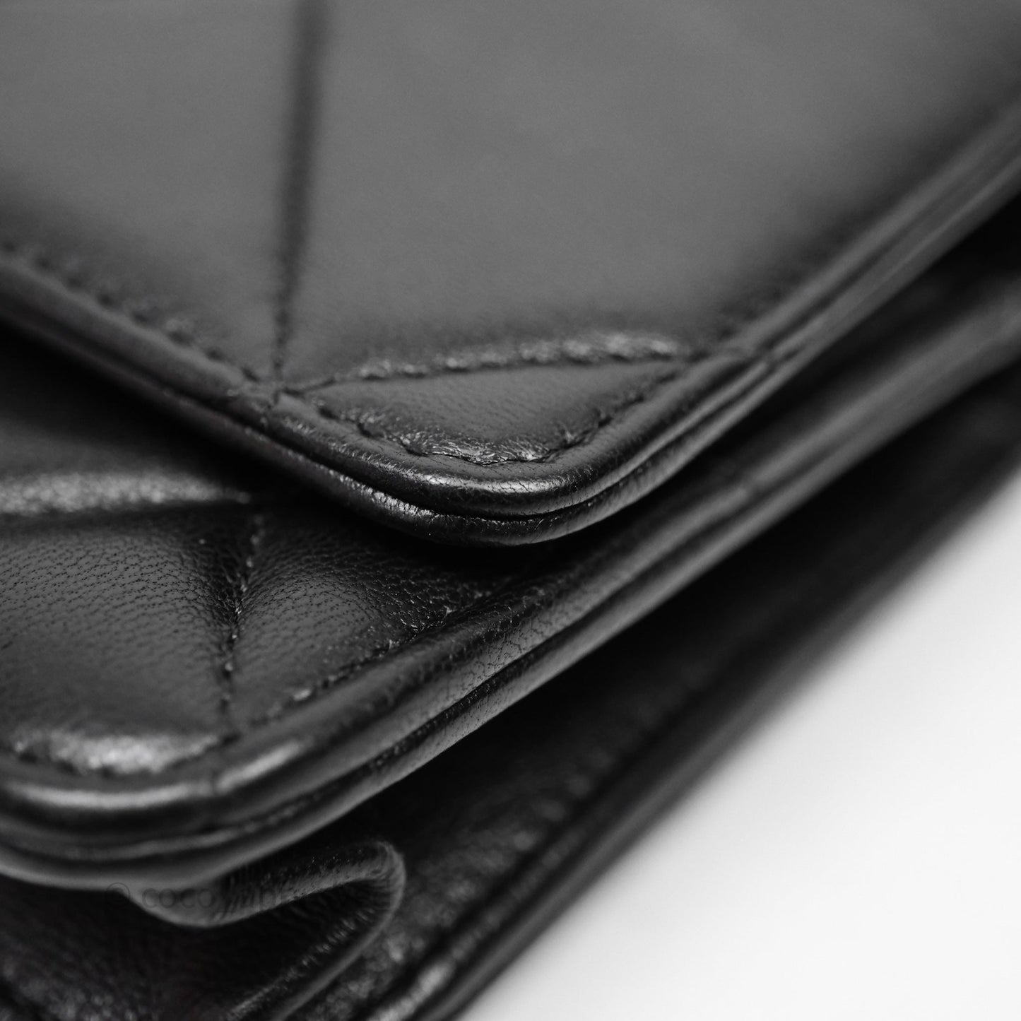 Chanel 19 Wallet on Chain WOC Black Mixed Hardware