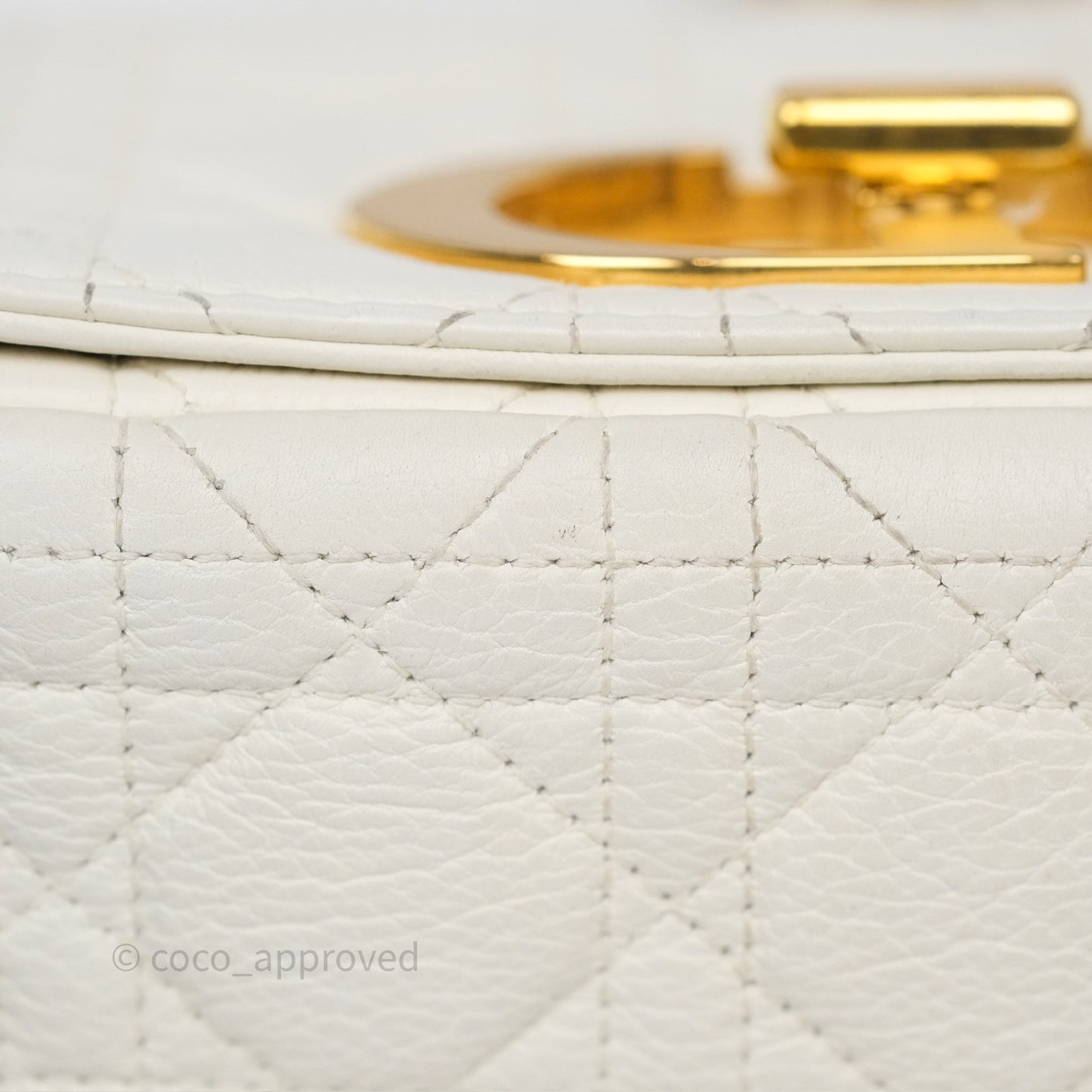 Dior Small Caro Bag Latte Supple Cannage Calfskin