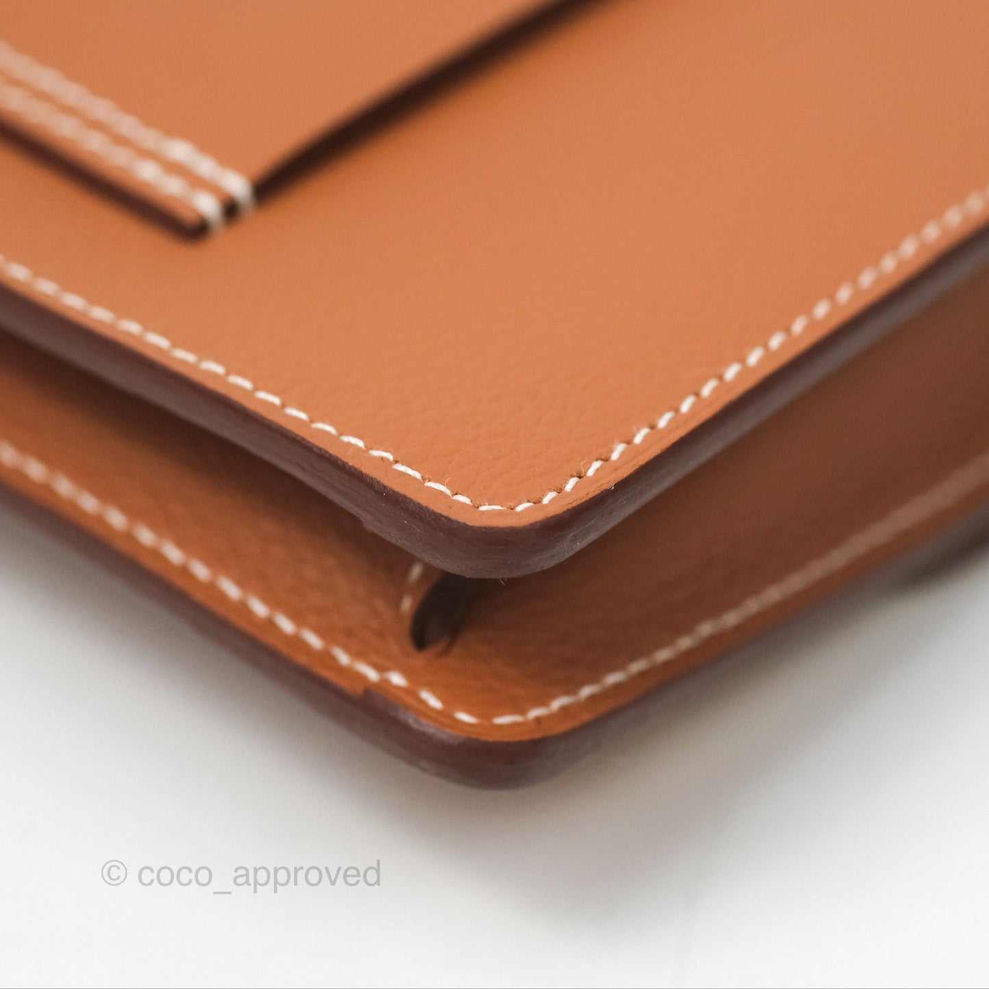 Hermès Roulis Slim Wallet Gold Evercolor Gold Hardware