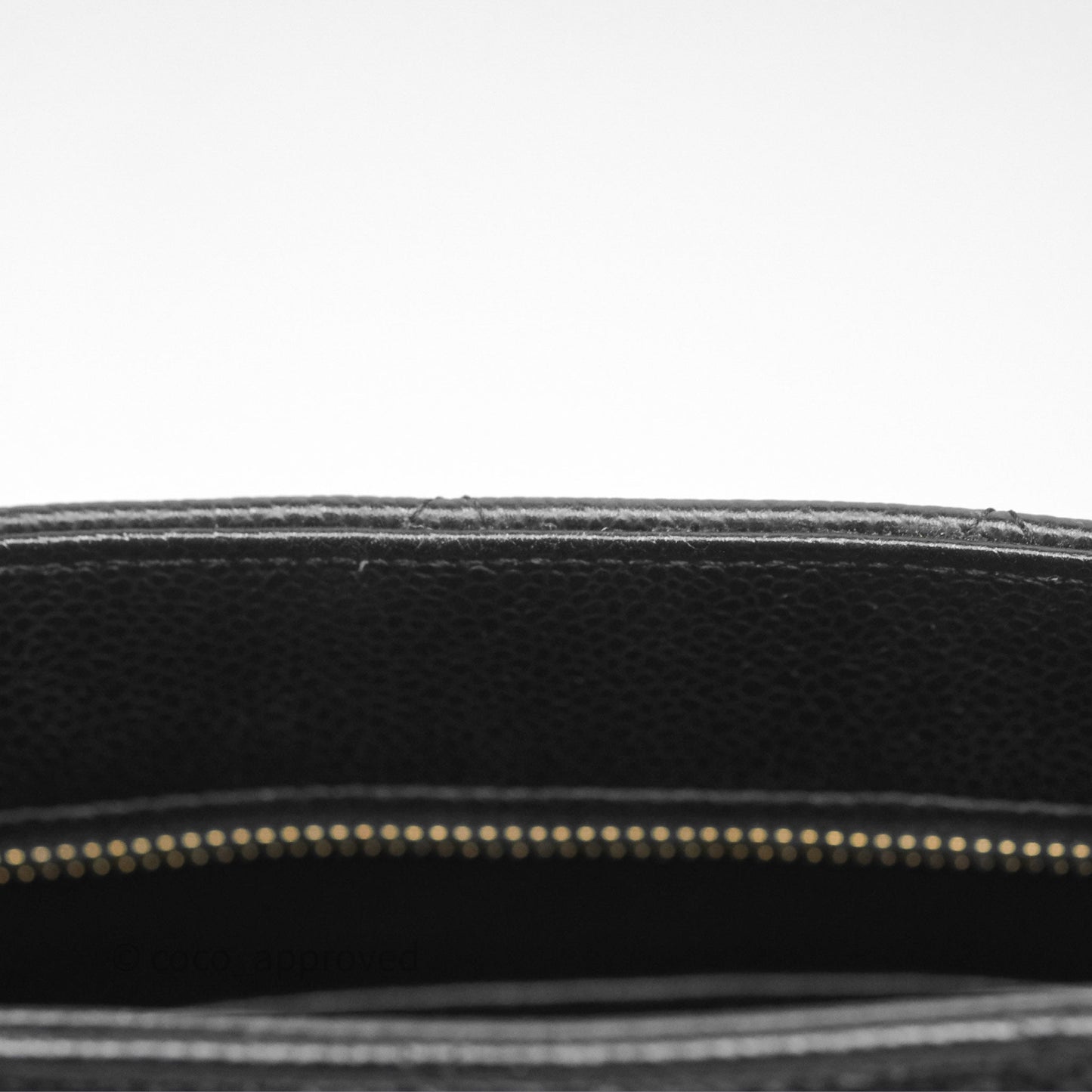 Chanel Vintage Medallion CC Black Caviar Tote Bag Gold Hardware
