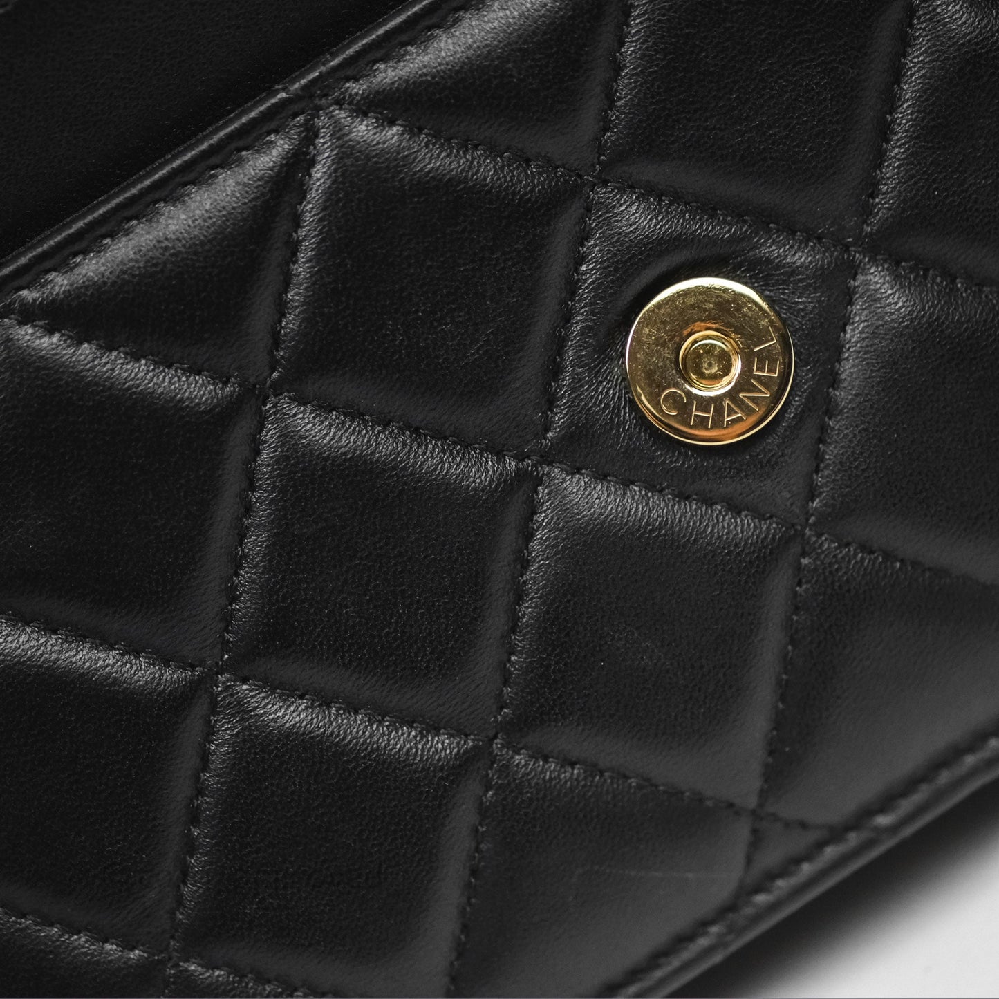 Chanel Quilted Classic Wallet on Chain WOC Black Lambskin Gold Hardware