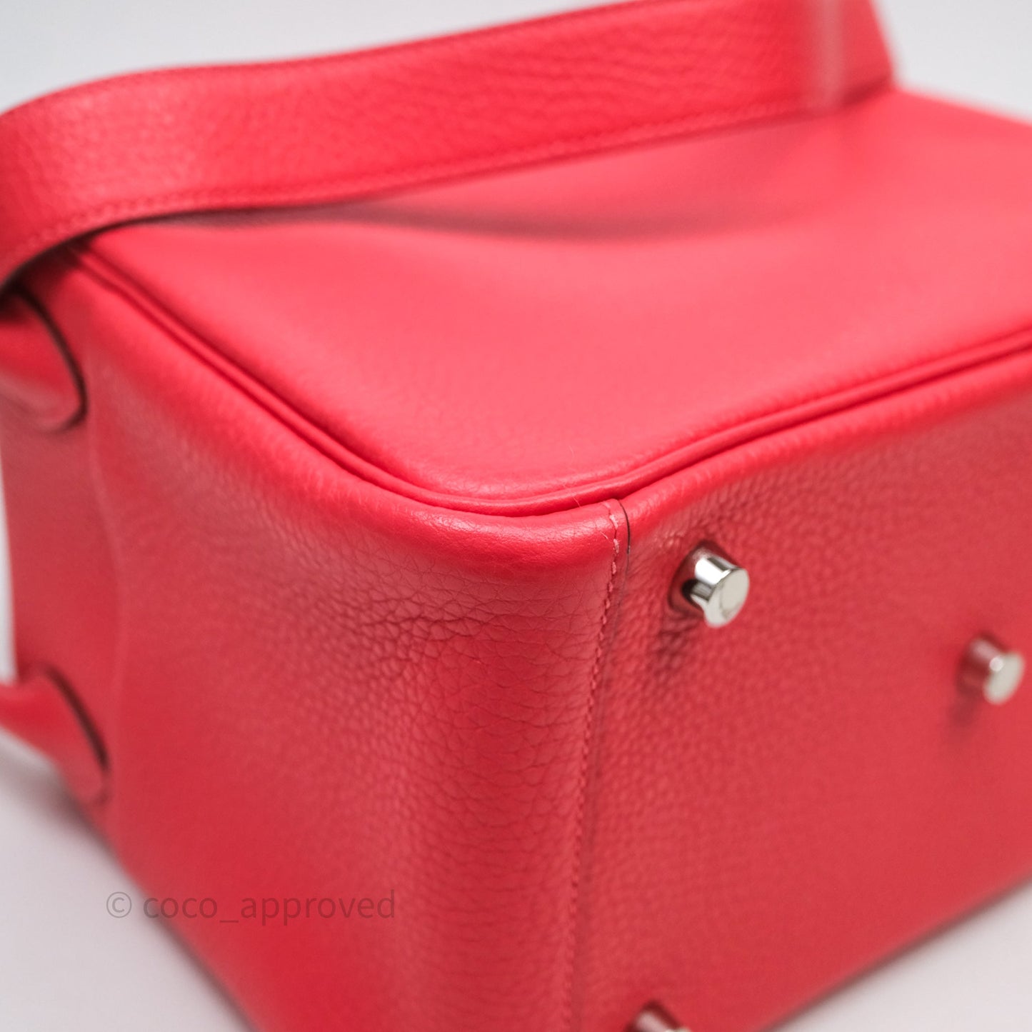 Hermes Lindy 26 Clemence Rouge Palladium Hardware