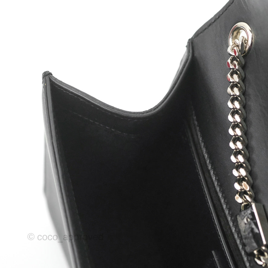 Saint Laurent Medium Kate Tassel Chain Bag Black Smooth Calfskin Silver Hardware