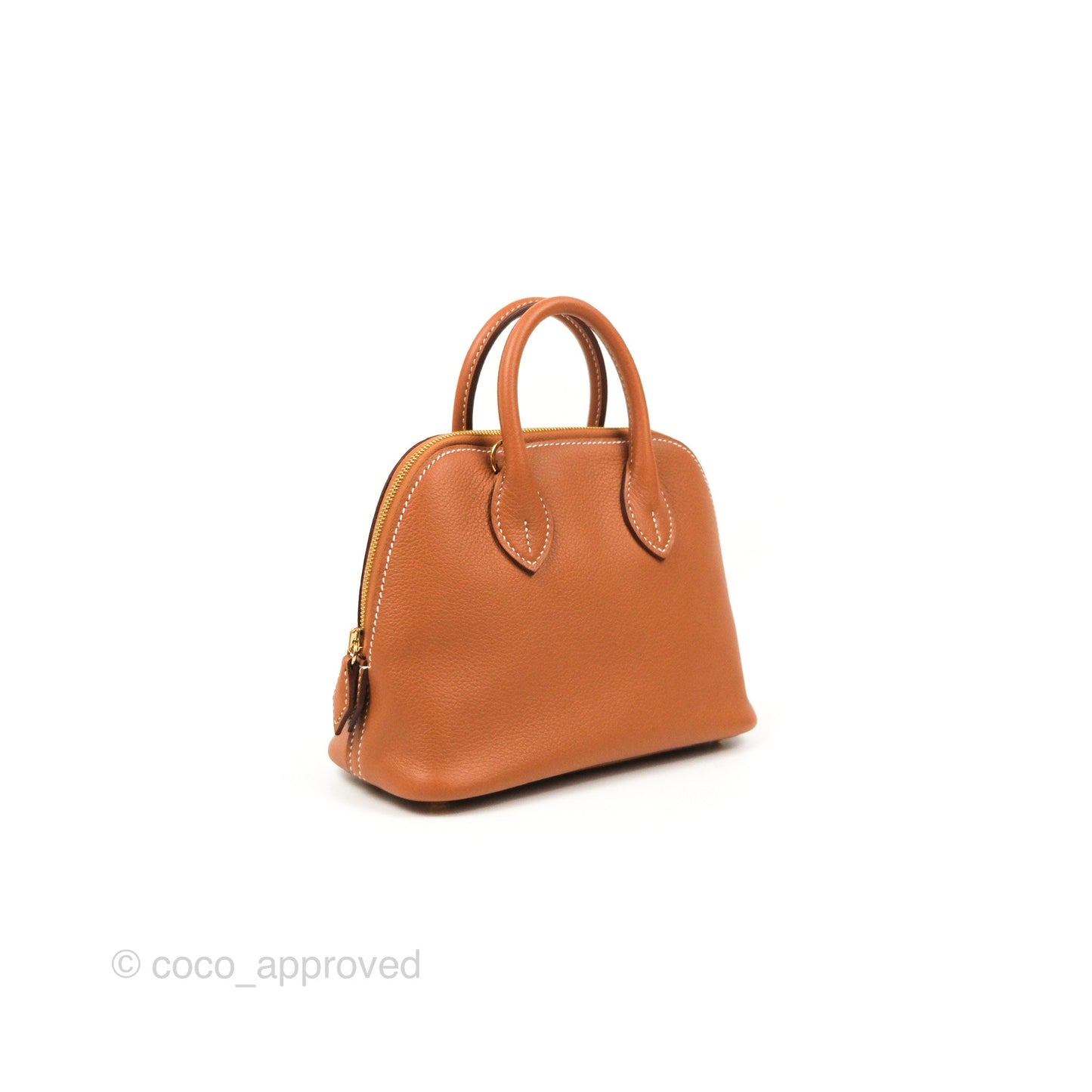 Hermès Bolide Mini 1923 Gold Evercolor Gold Hardware