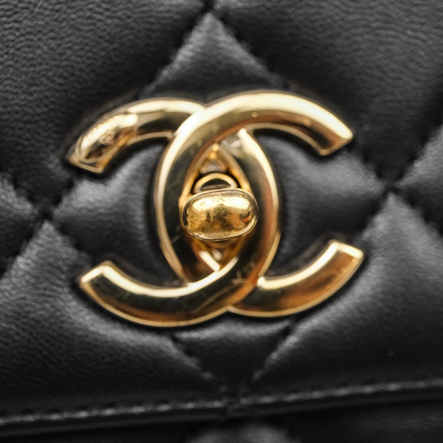 Chanel Small Trendy CC Black Lambskin Gold Hardware