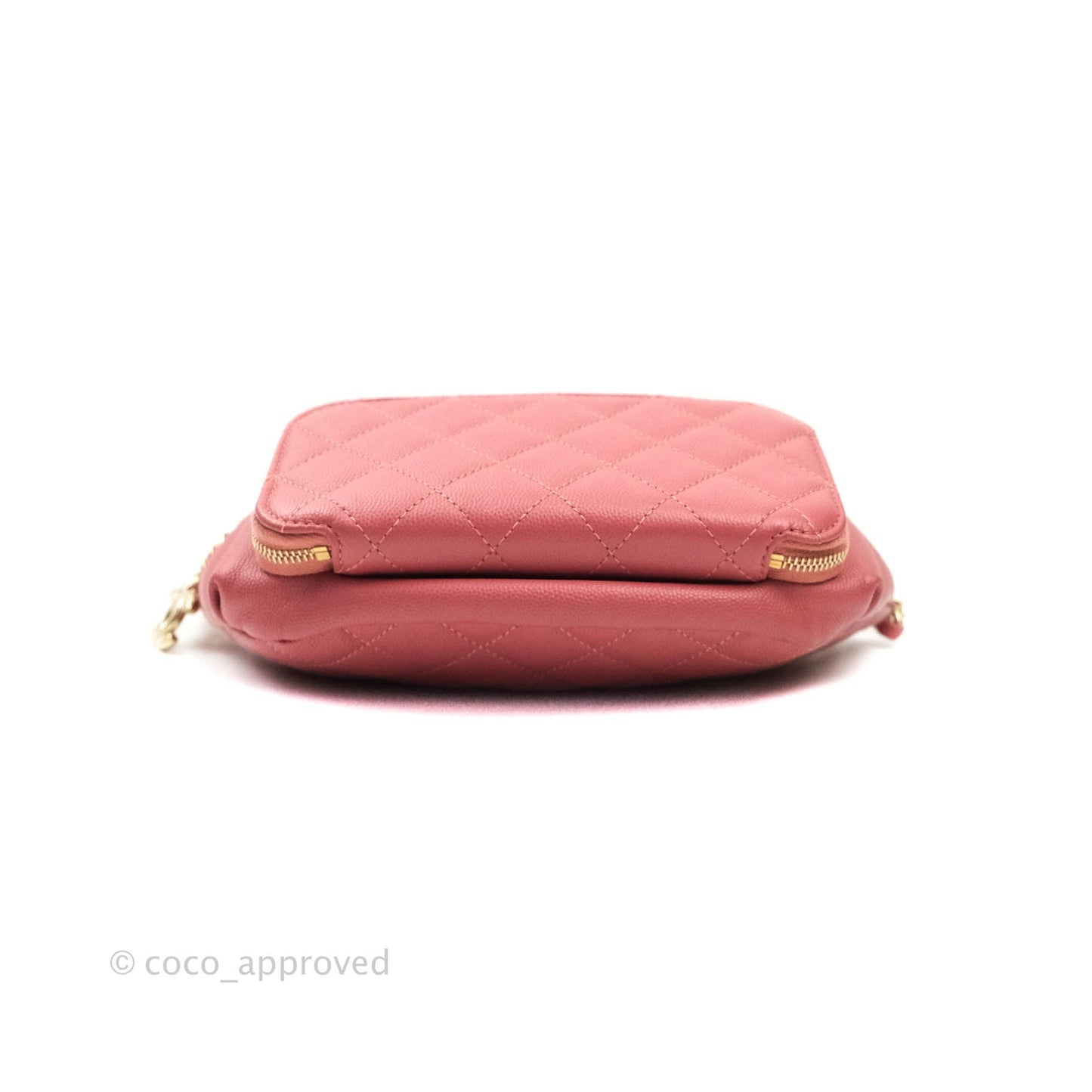Chanel Quilted Business Affinity Waist Belt Bag Pink Caviar Gold Hardware