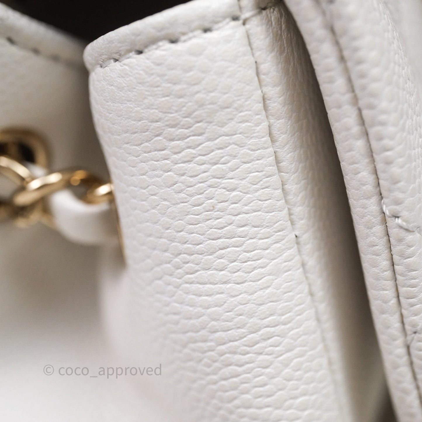Chanel Small Duma Backpack Caviar White Gold Hardware