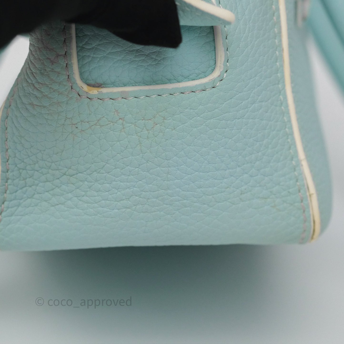 Delvaux Cool Box Mini Taurillon Soft Grained Calfskin Celadon