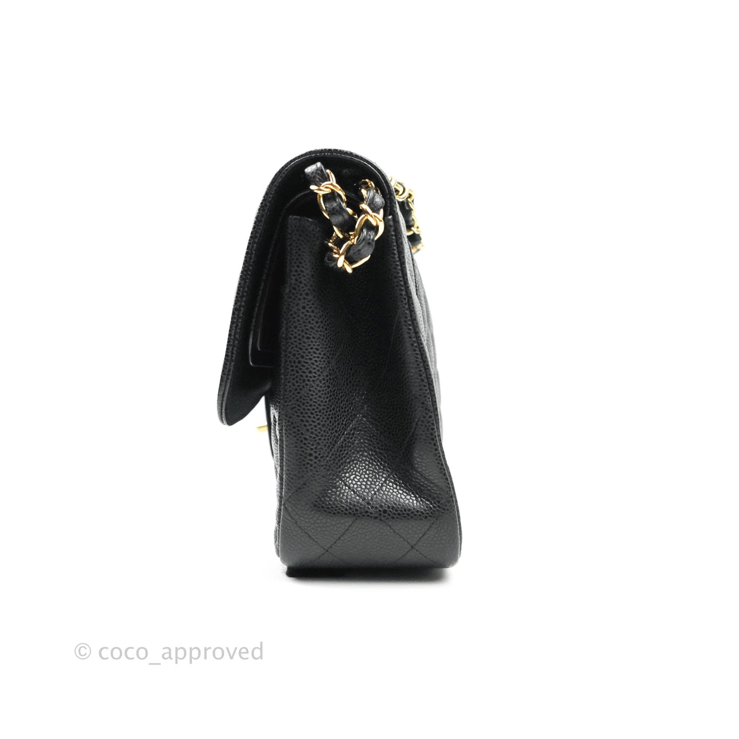 Chanel Jumbo Double Flap Black Caviar Gold Hardware⁣⁣