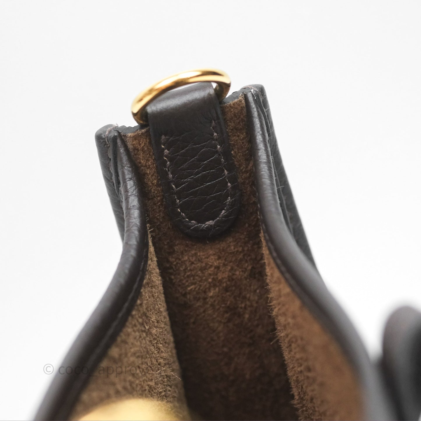 Hermès Mini Evelyne 16 Ebene 46 Clemence Gold Hardware
