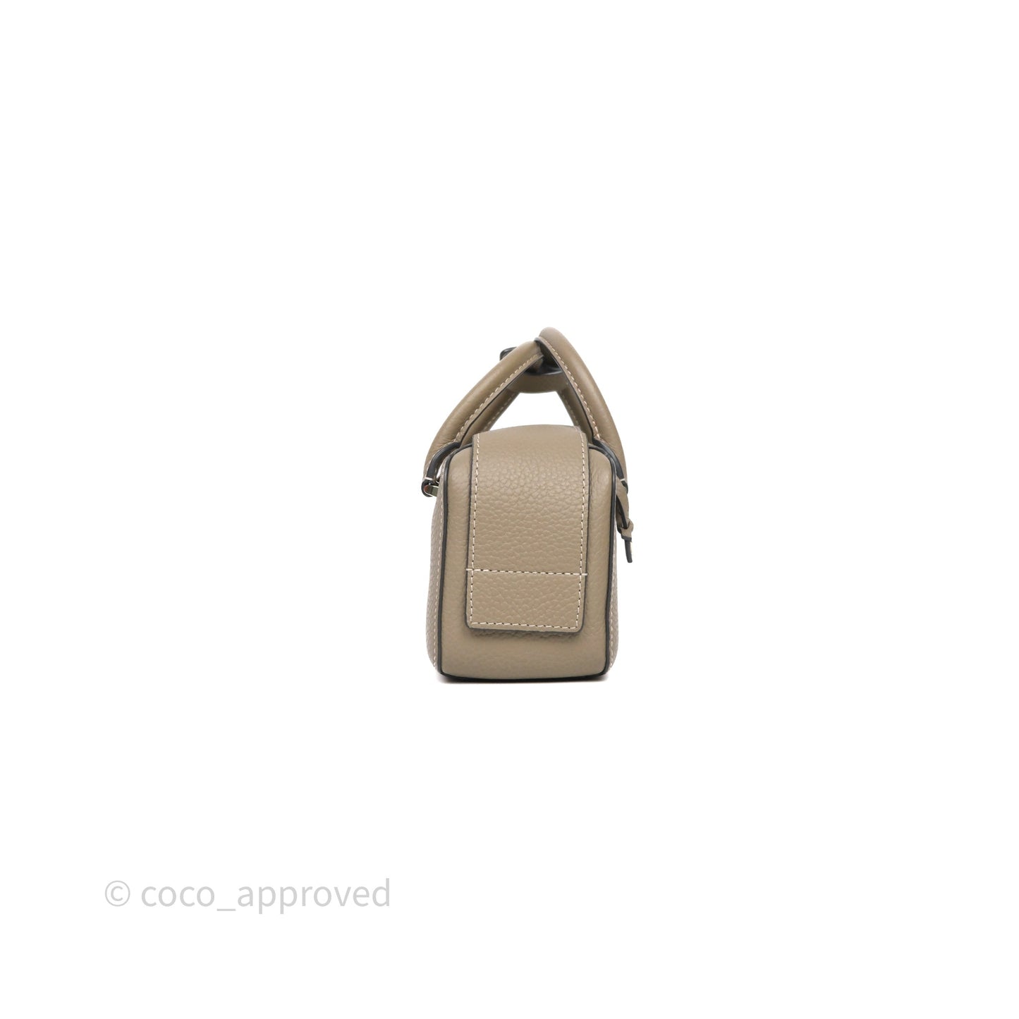 Delvaux Cool Box Nano Ivory Taurillon Soft Grained Calfskin Palladium Hardware