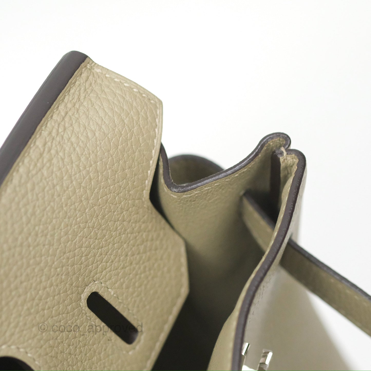 Hermès Retourne Birkin 30 Sauge Clemence Palladium Hardware