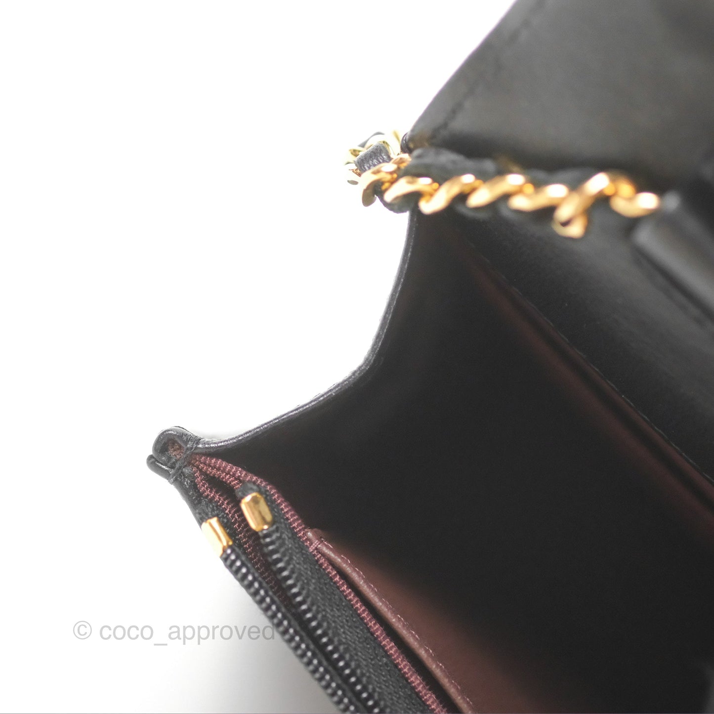 Chanel Classic Quilted Wallet on Chain WOC Black Lambskin Gold Hardware
