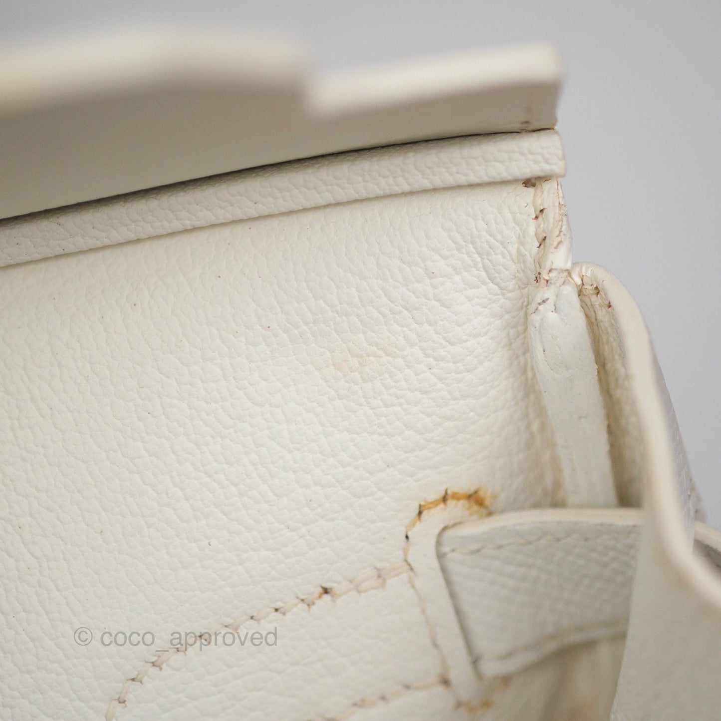 Hermès Birkin 30 Retourne White Epsom Palladium Hardware