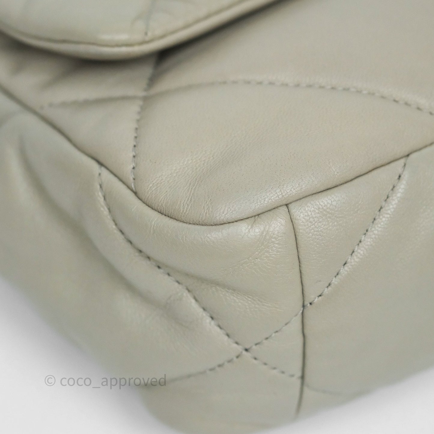 Chanel 19 Small Sage Grey Mixed Hardware
