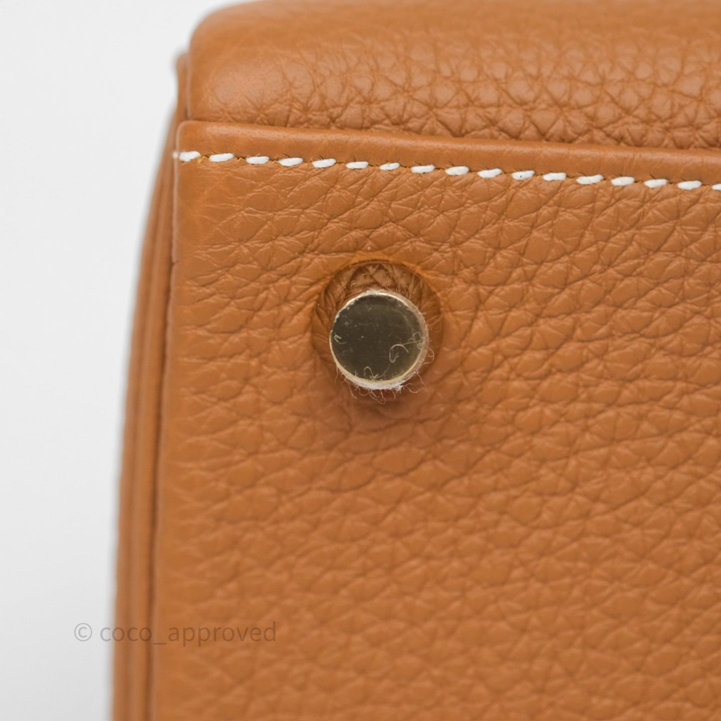 Hermès Kelly Retourne 25 Gold Togo Gold Hardware