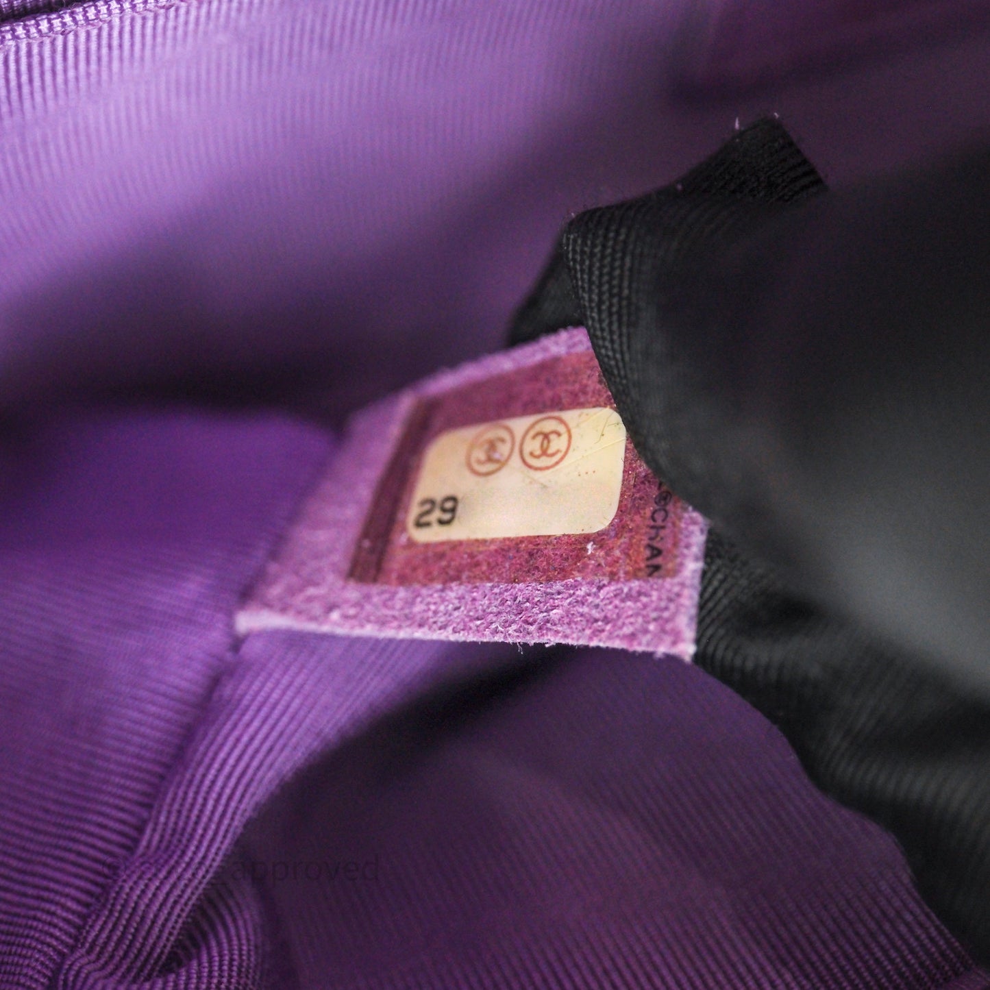 Chanel Chevron Small Boy Purple Calfskin Gold Hardware