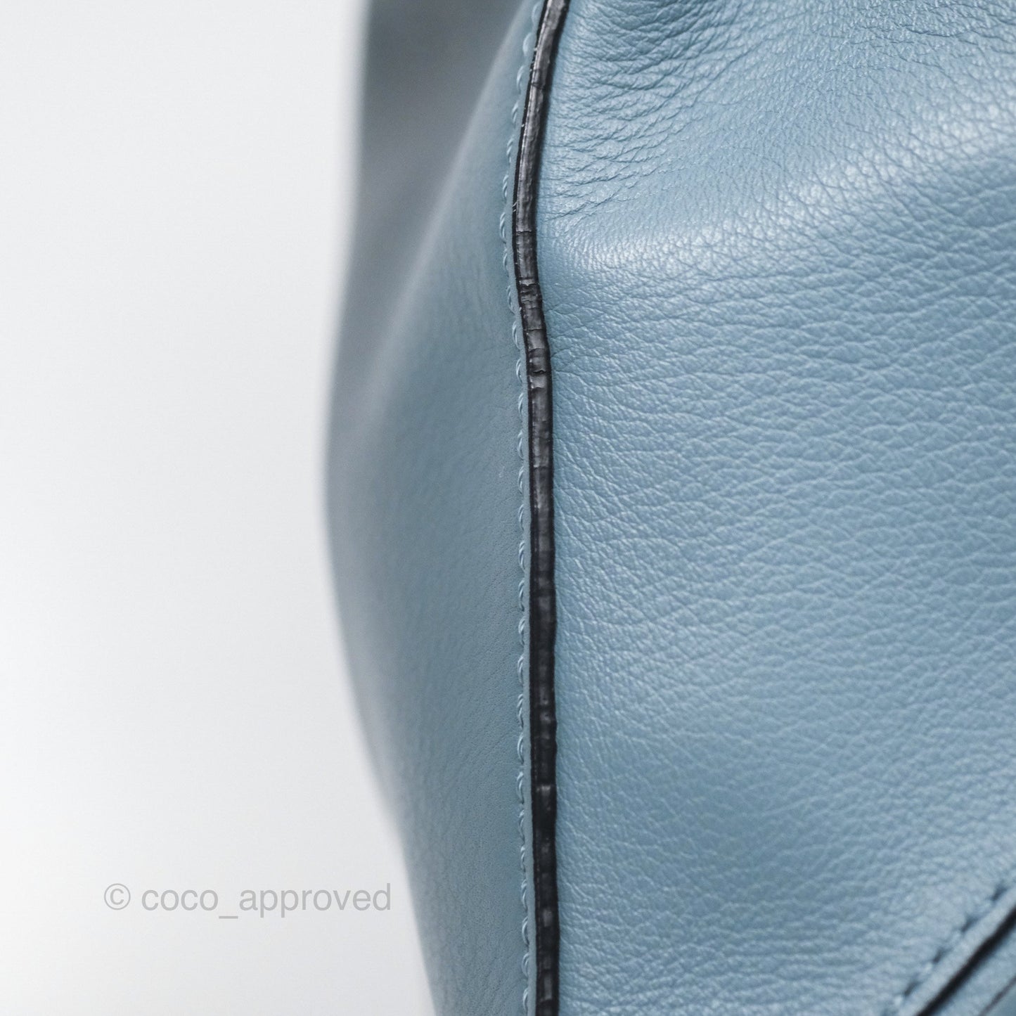 Loewe Medium Puzzle Bag Blue Calfskin Silver Hardware