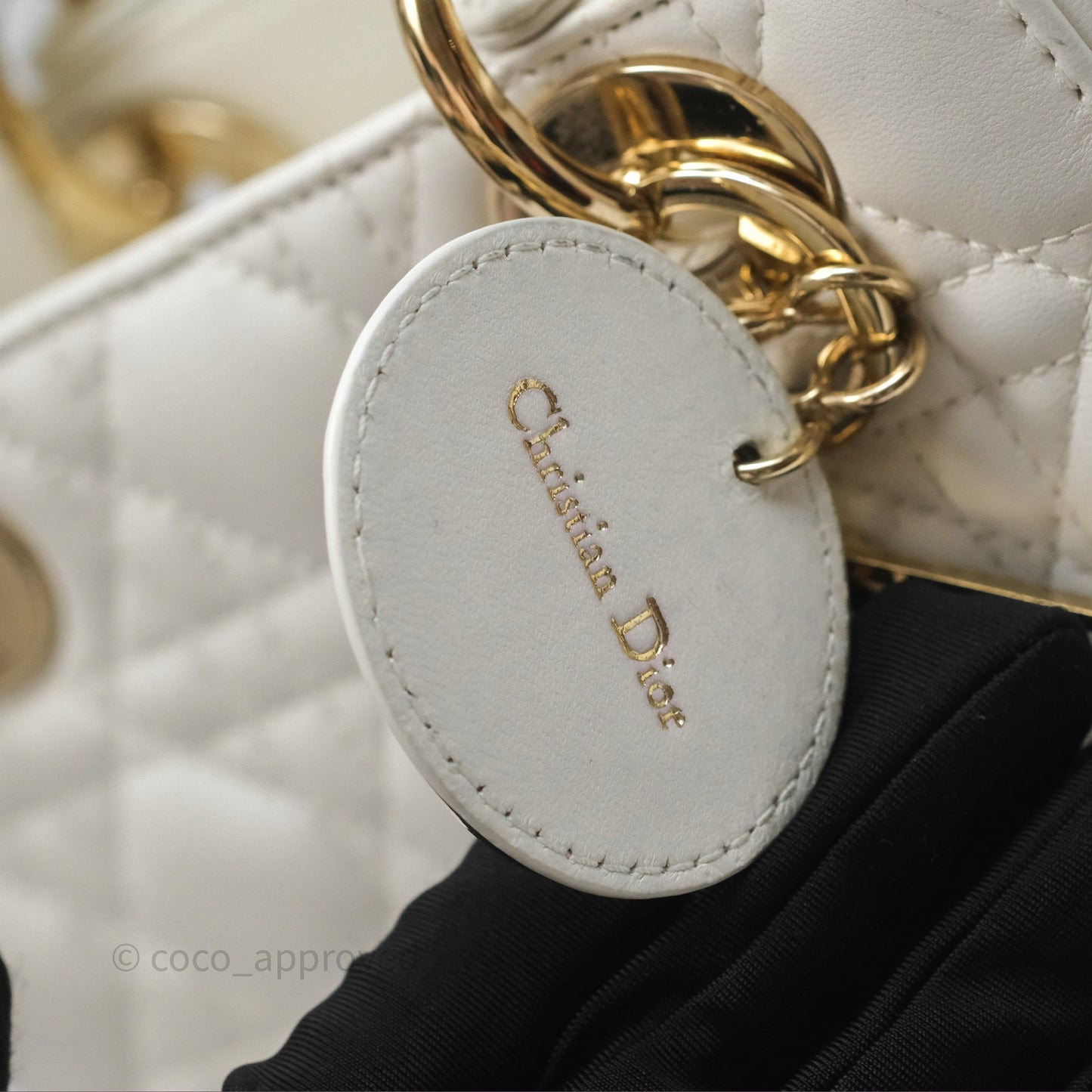 Christian Dior Small Lady Dior My ABCDior Bag Latte Cannage Lambskin