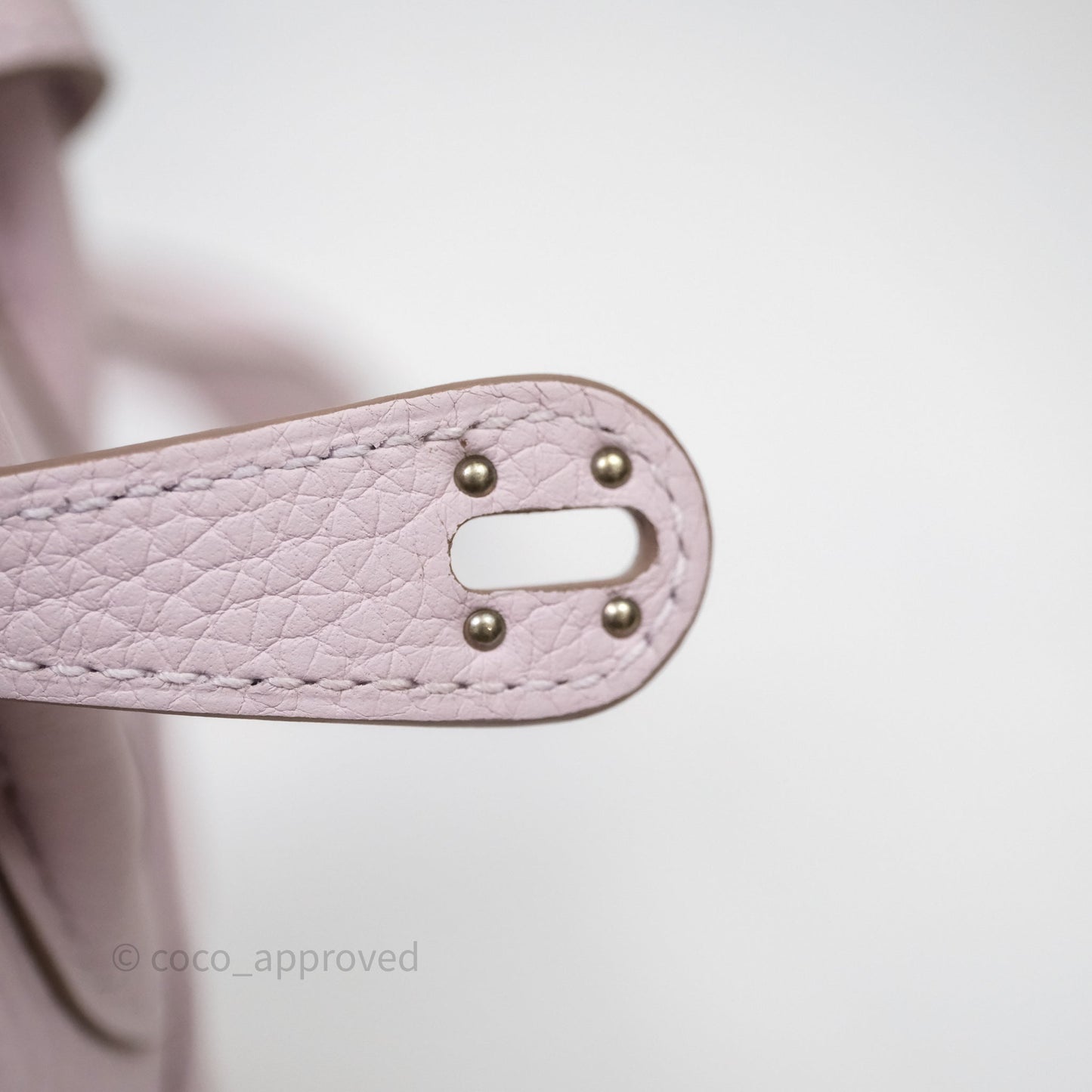 Hermès Mini Lindy 20 Mauve Pâle 09 Clemence Palladium Hardware