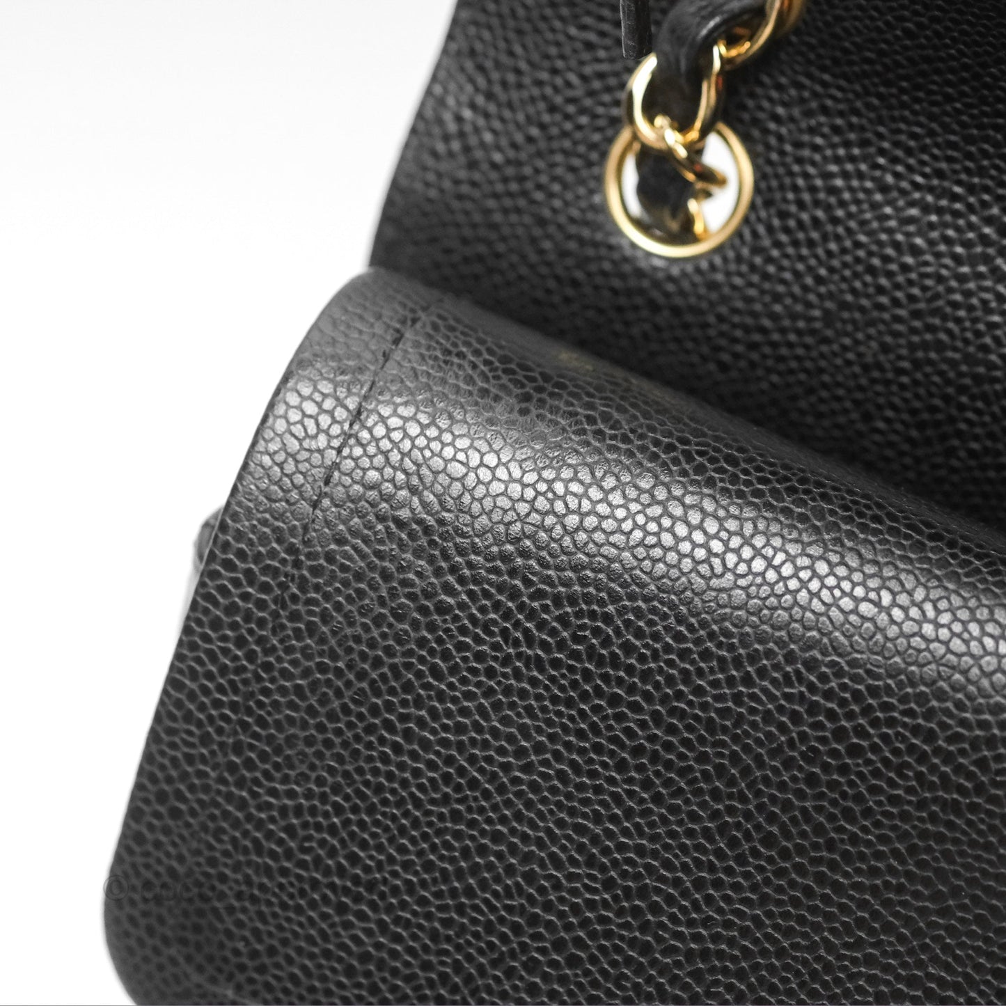 Chanel Jumbo Double Flap Quilted Black Caviar Gold Hardware⁣⁣