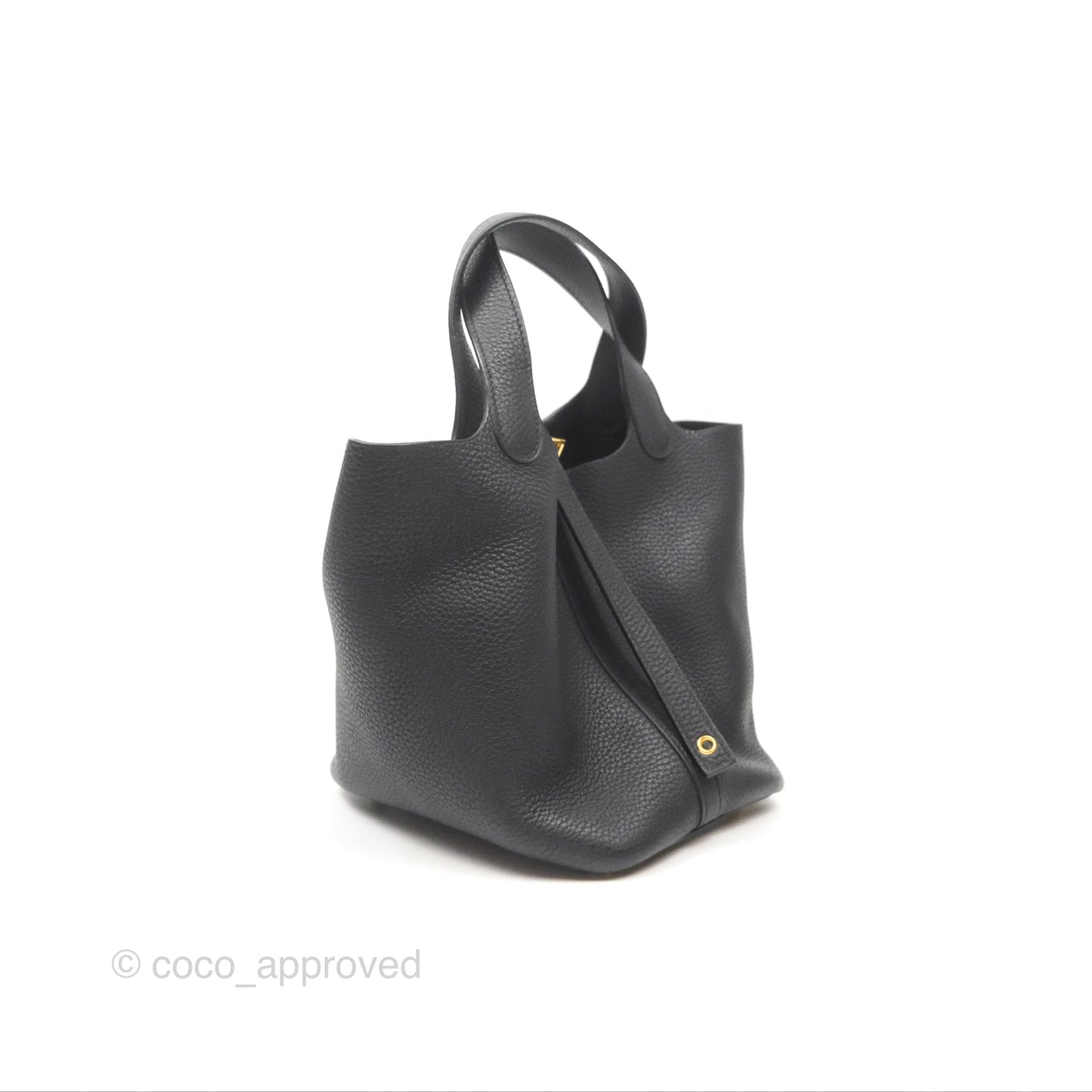 Hermès Picotin Lock 18 Black Noir 89 Taurillon Clemence Gold Hardware