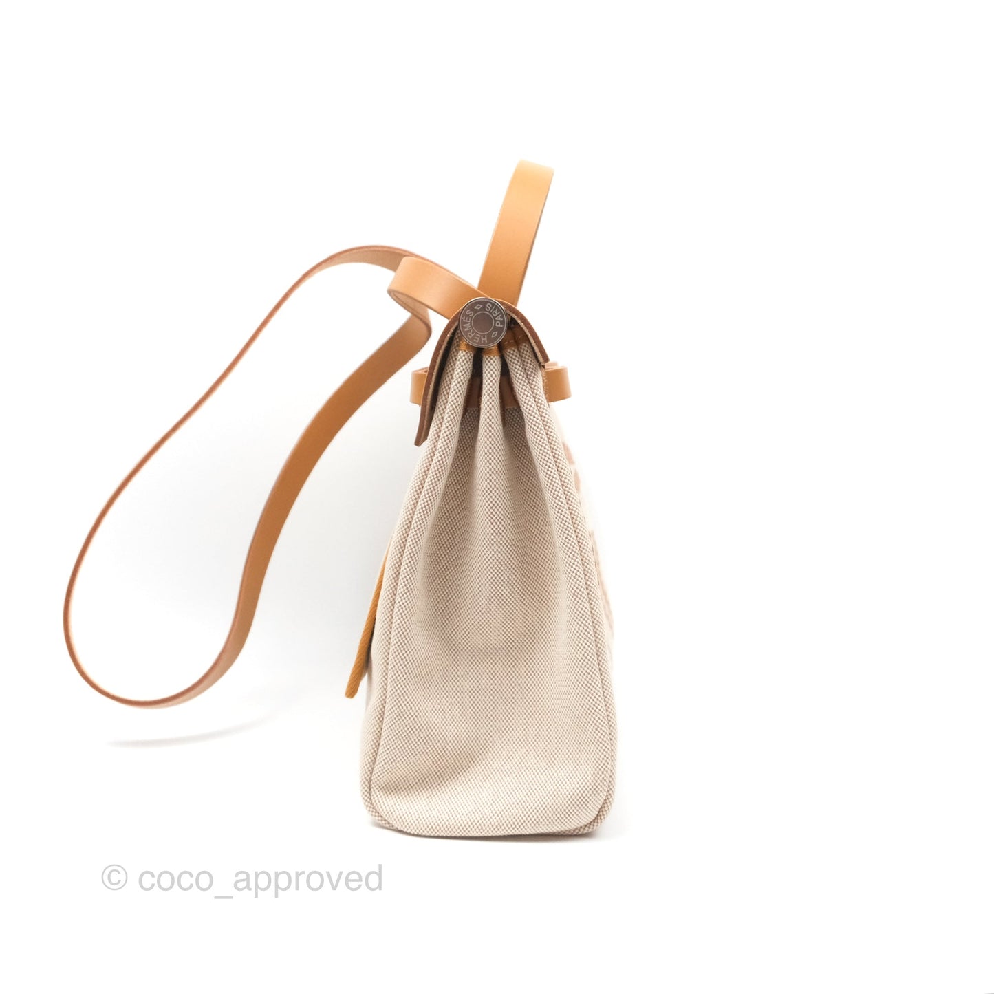 Hermès Herbag Zip 31 Bride De Gala Sable/ Ecru-Beige/ Nat sable Canvas Palladium Hardware