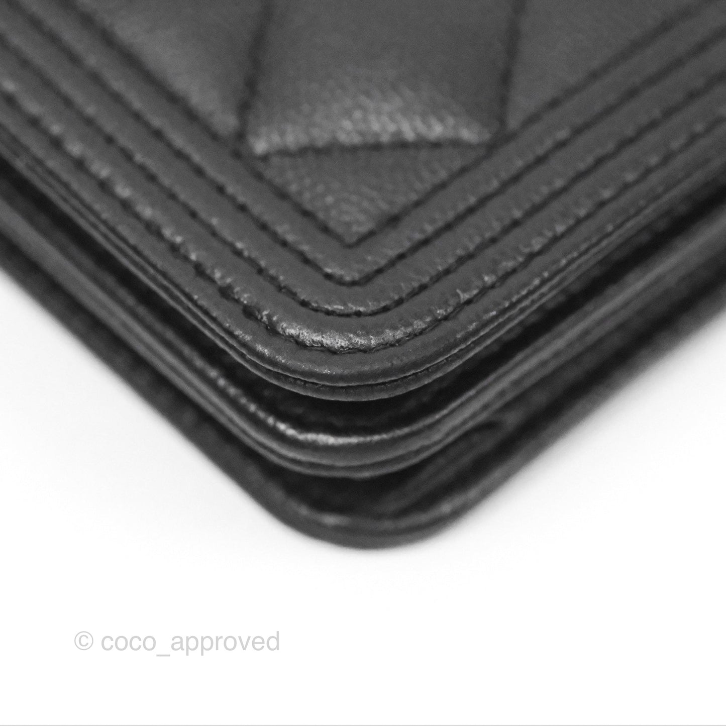 Chanel Quilted Boy Wallet on Chain WOC So Black Caviar