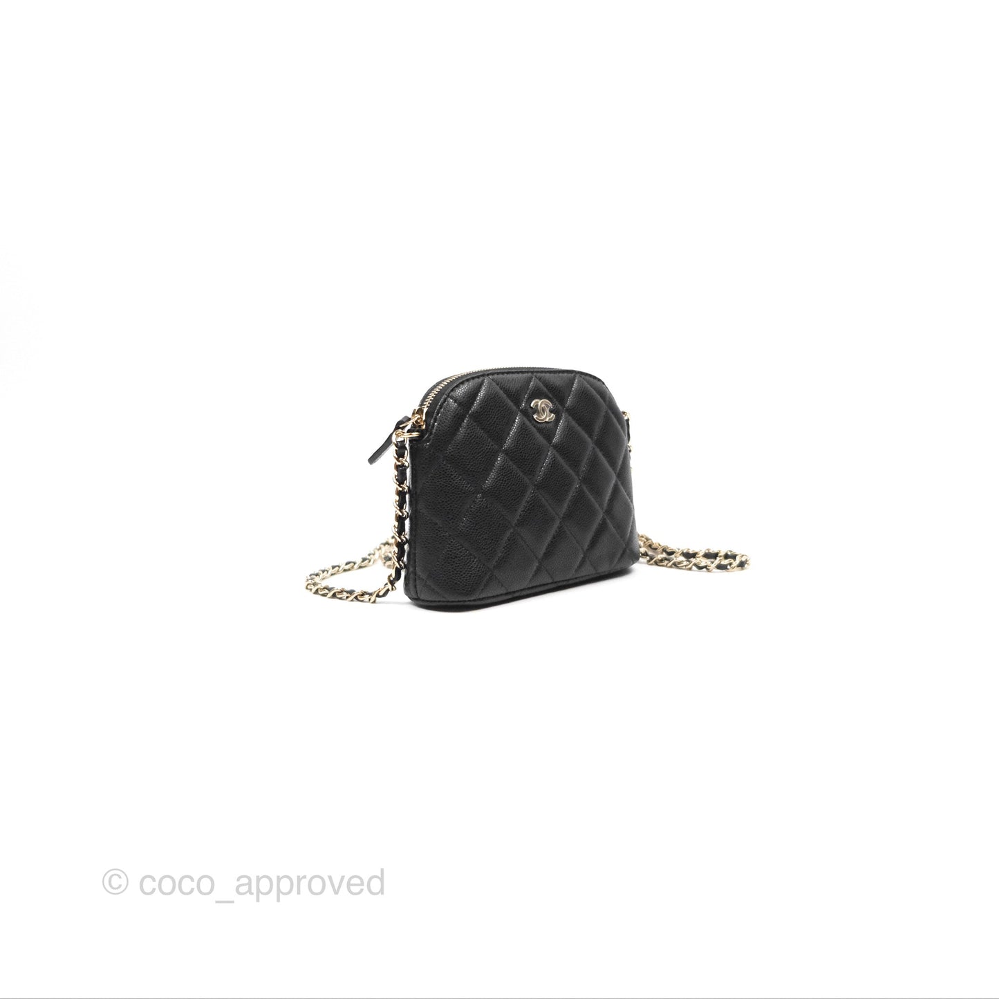 Chanel Black Caviar Clutch on Chain