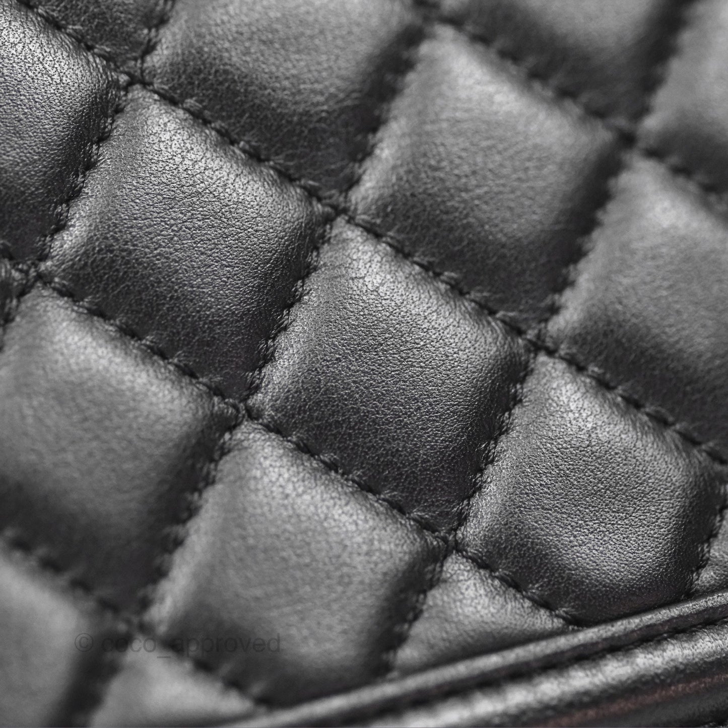 Chanel Small Boy Black Lambskin Aged Gold Hardware