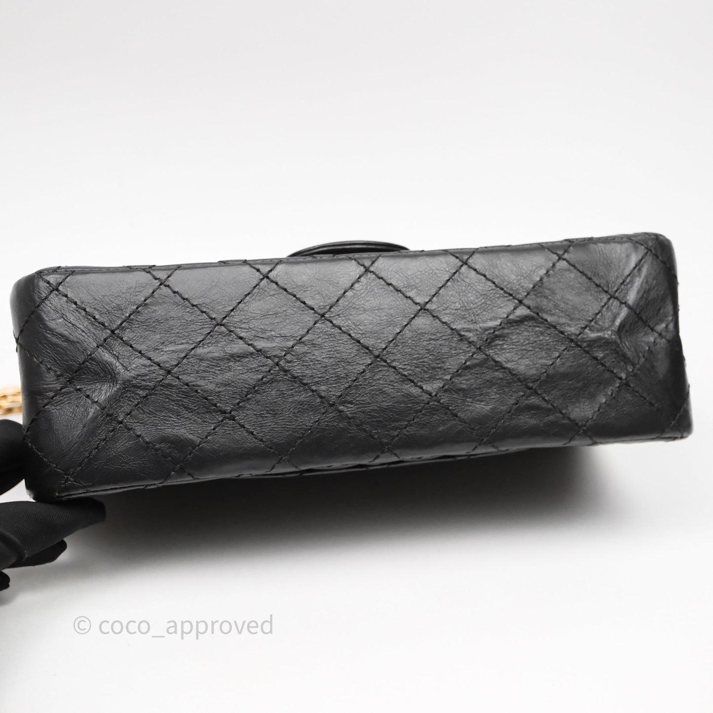 Chanel Reissue 225 Flap Black Aged Calfskin Gold Hardware
