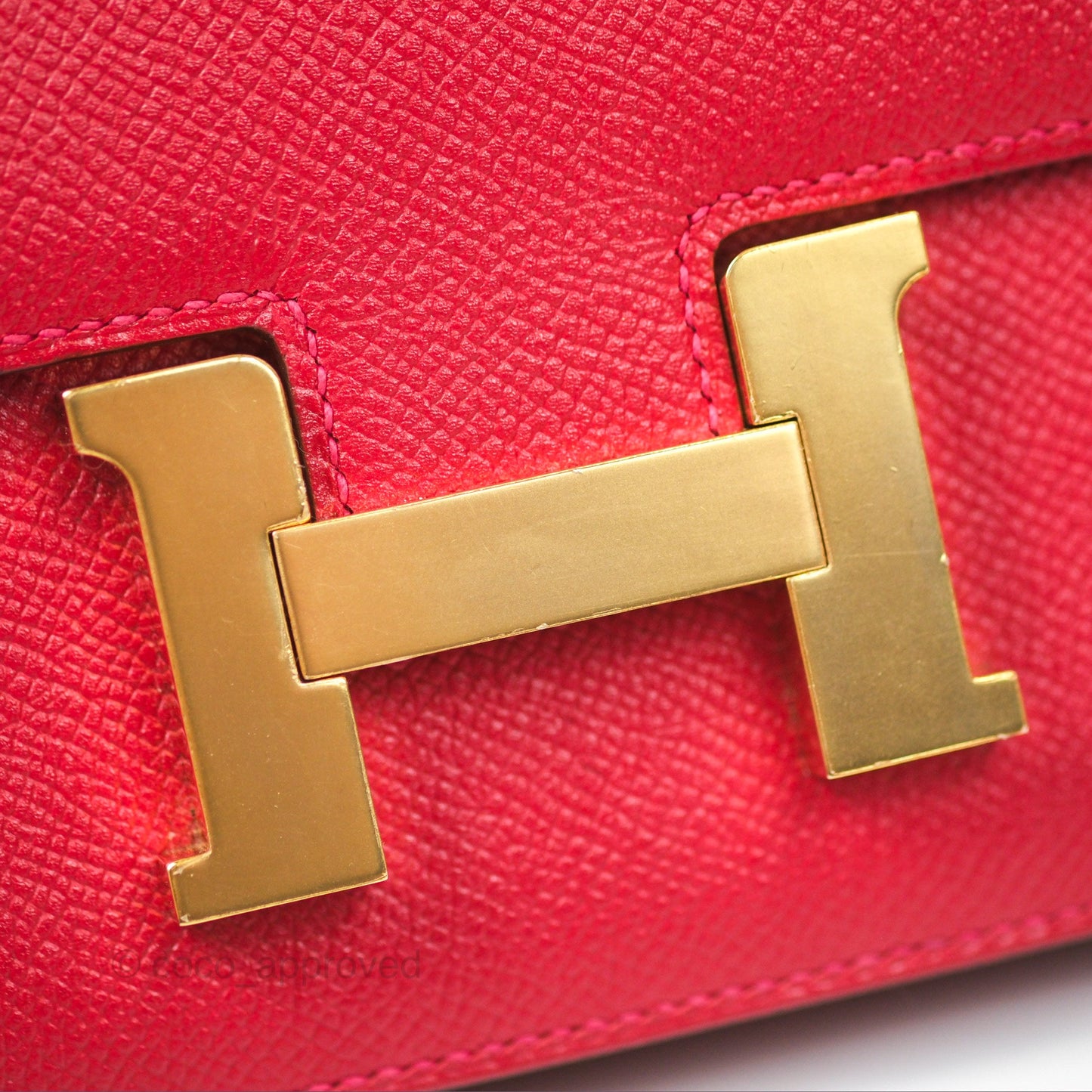 Hermès Constance Mini 18cm Red Epsom Gold Hardware