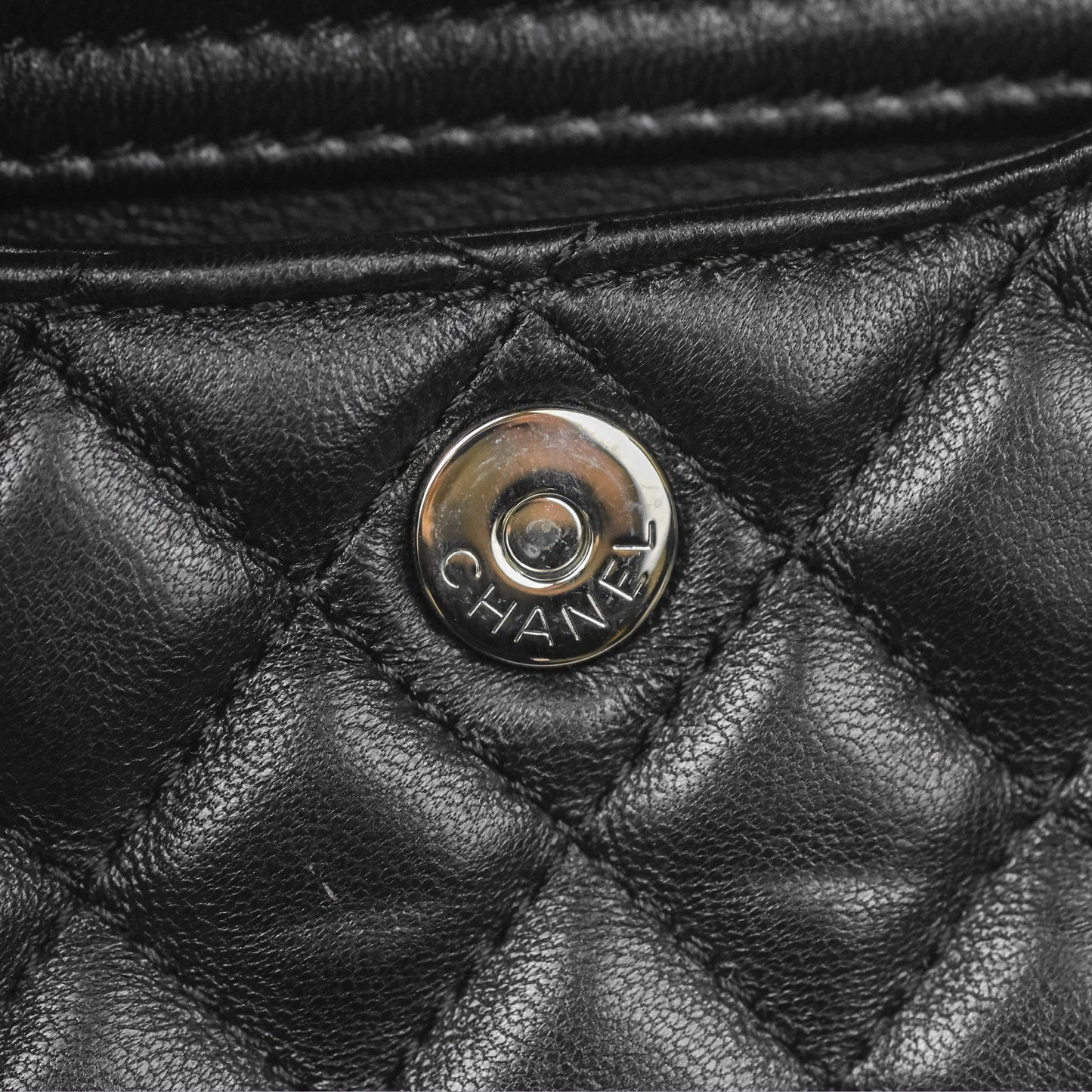Chanel Small Pocket Box Camera Case Black Lambskin Silver Hardware