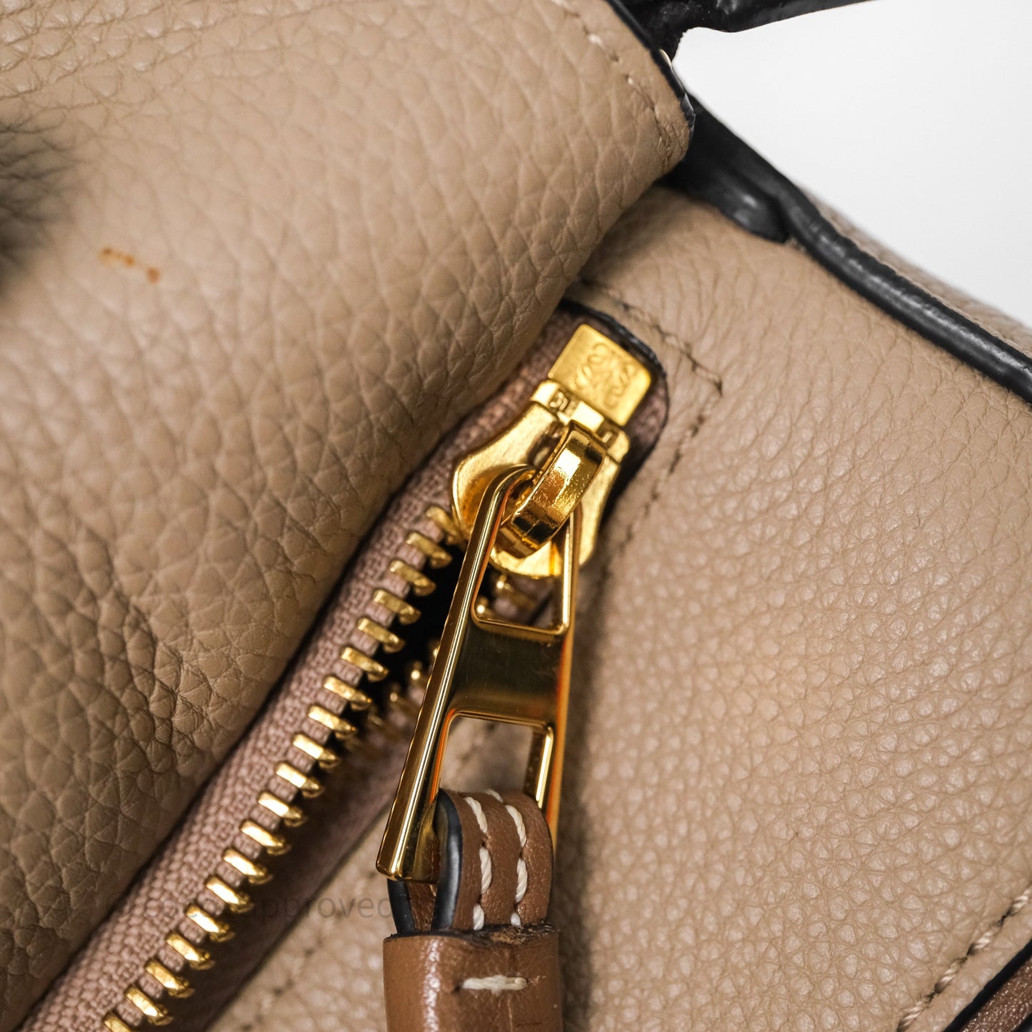 Loewe Small Puzzle Bag Sand Mink Grained Calfskin Gold Hardware