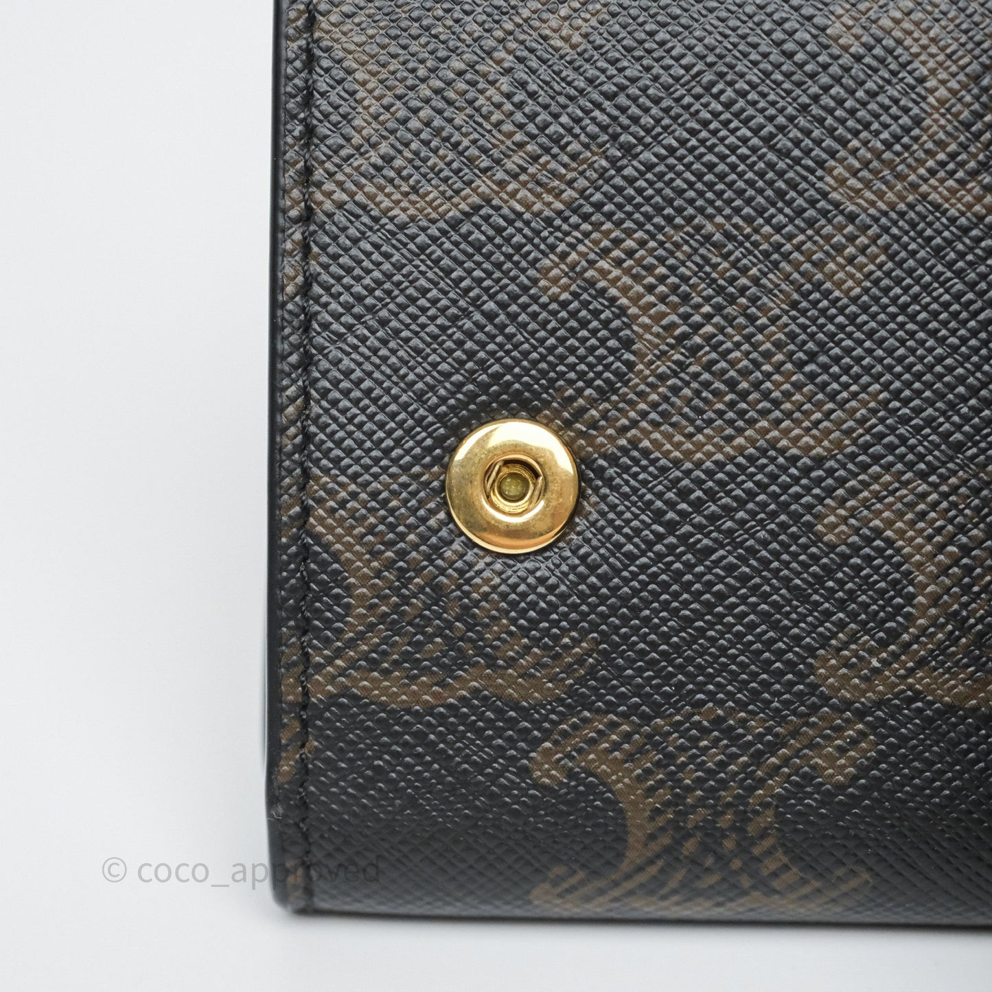 Celine Compact Wallet with Coin Triomphe Canvas Tan