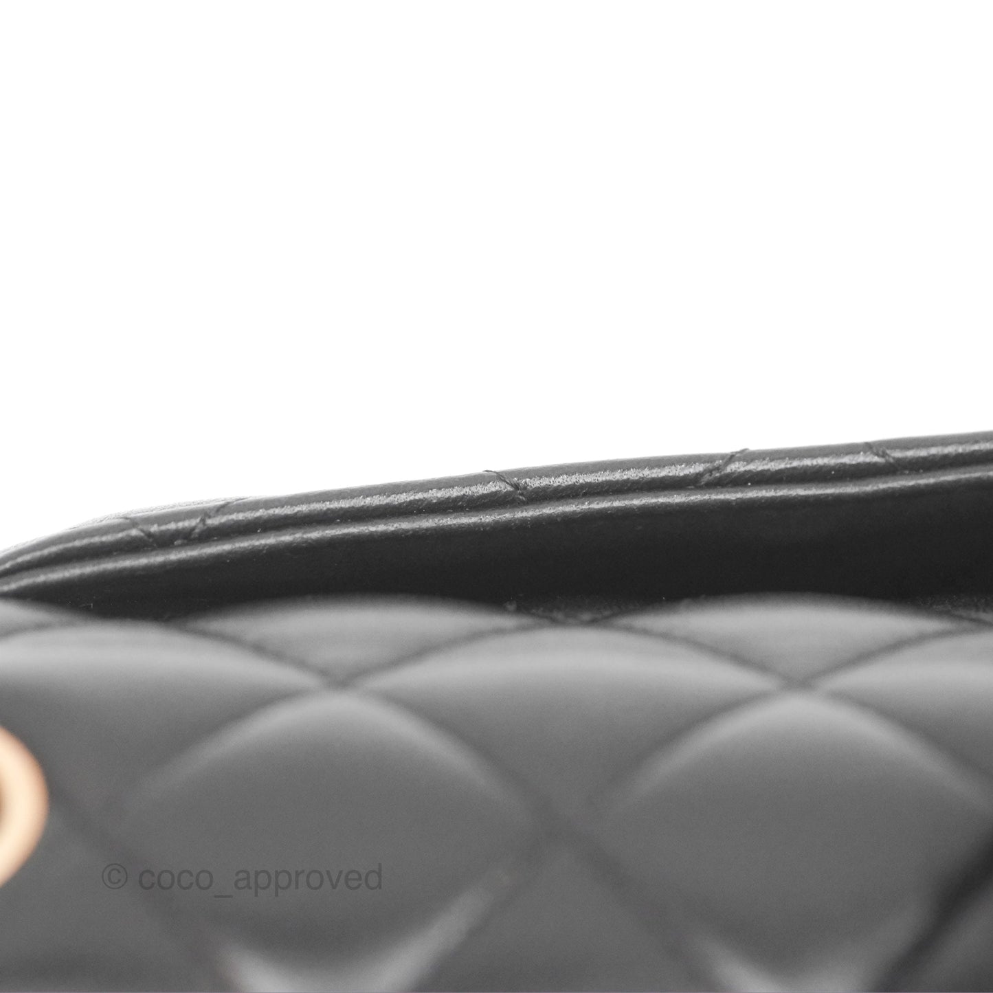 Chanel Small Classic Quilted Flap Black Lambskin Rose Gold Hardware