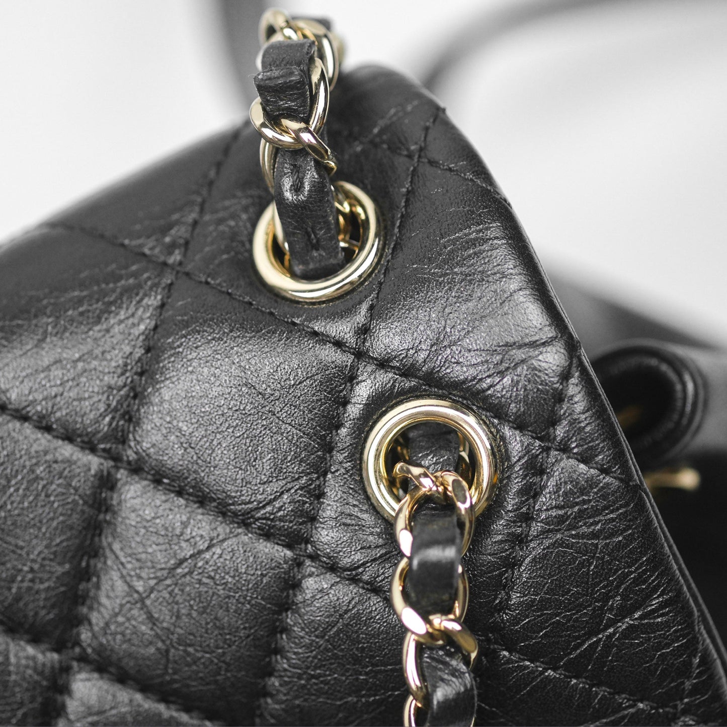 Chanel Quilted Small Duma Drawstring Backpack Black Calfskin Gold Hardware