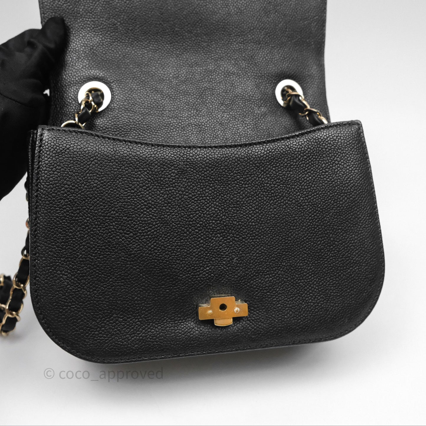 Chanel Small CC Cuba Flap Bag Black Caviar Gold Hardware