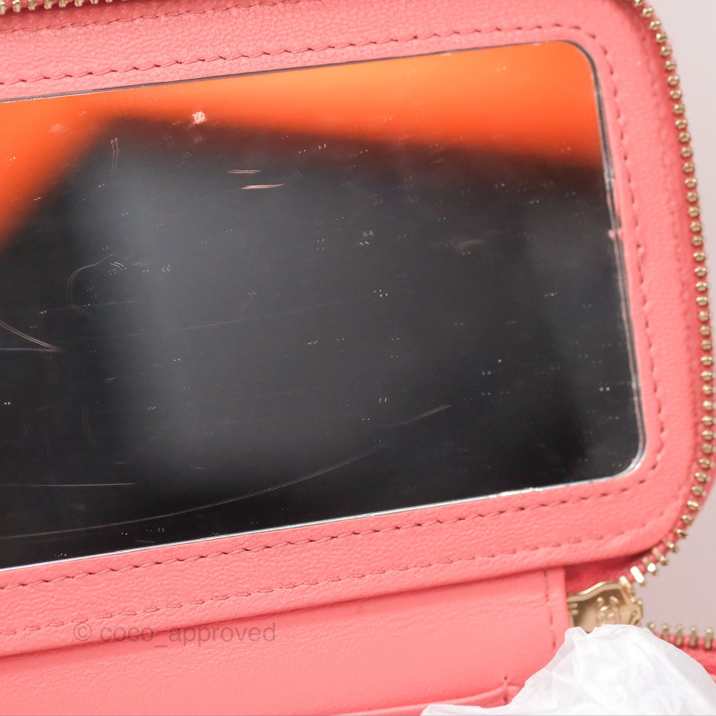 Chanel Vanity Rectangular Top Handle Pink Lambskin Gold Hardware