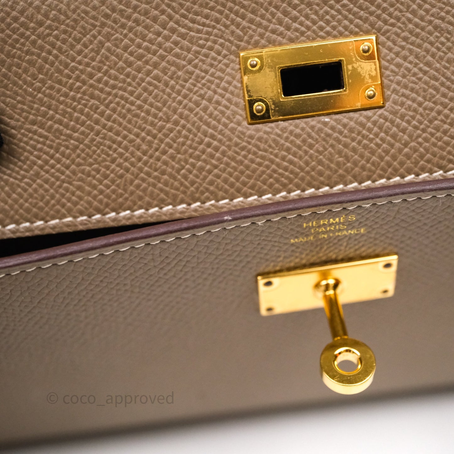 Hermès Kelly To Go Wallet Etoupe 18 Epsom Gold Hardware