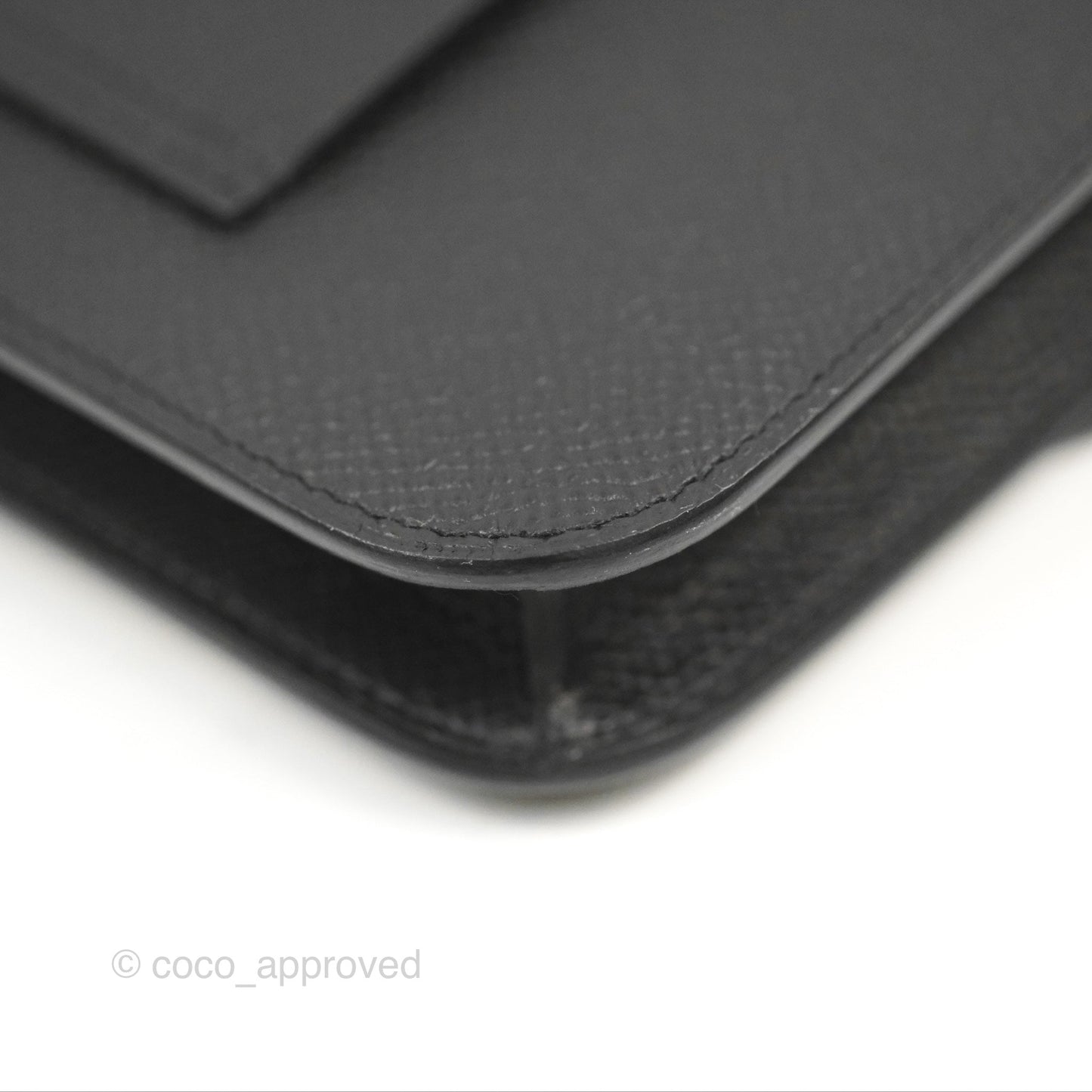 Hermès Constance Slim Wallet Black Epsom Rose Gold Hardware