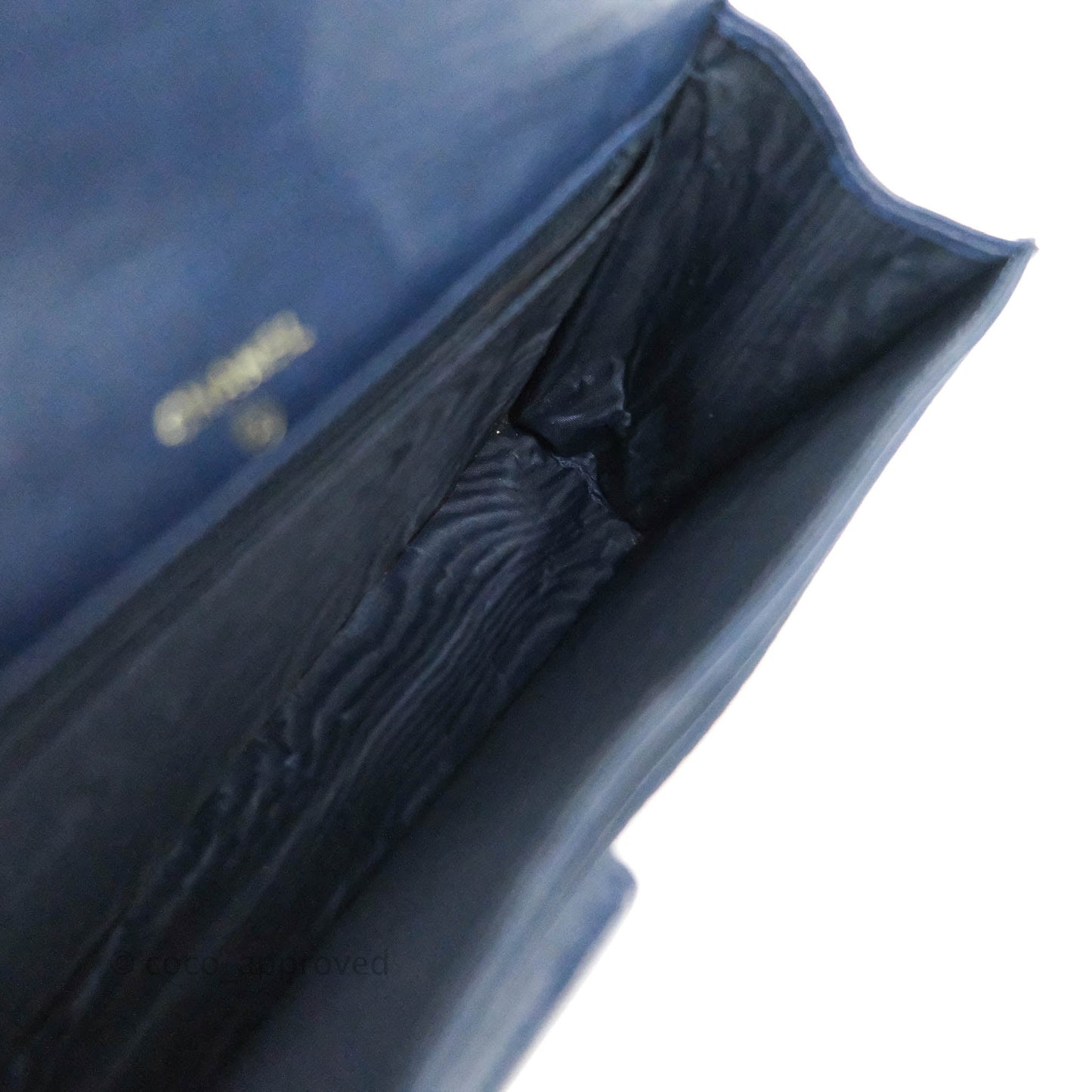 Chanel Vintage Denim Wallet On Chain WOC Gold Hardware
